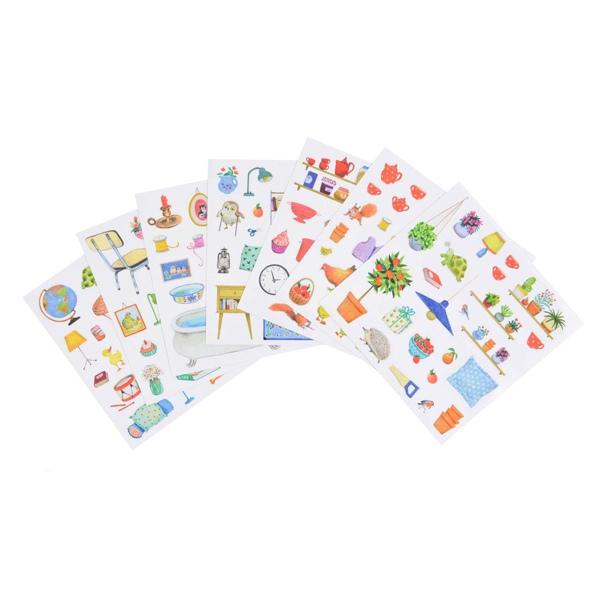 Moulin Roty Stickerbuch Stickerheft La Grande Famille 160 Sticker 20 Seiten
