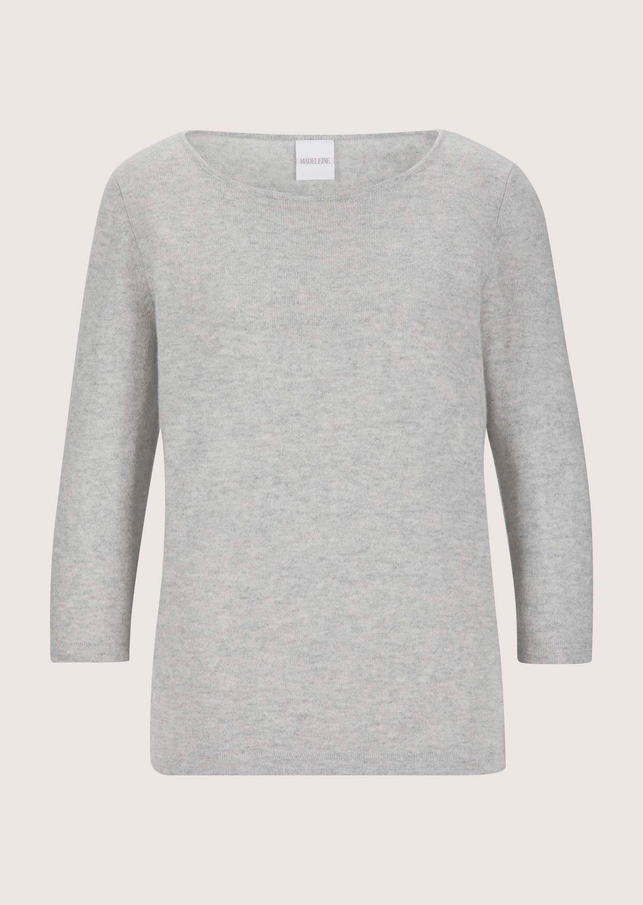 Strickpullover Kaschmirpullover mit U-Boot-Ausschnitt