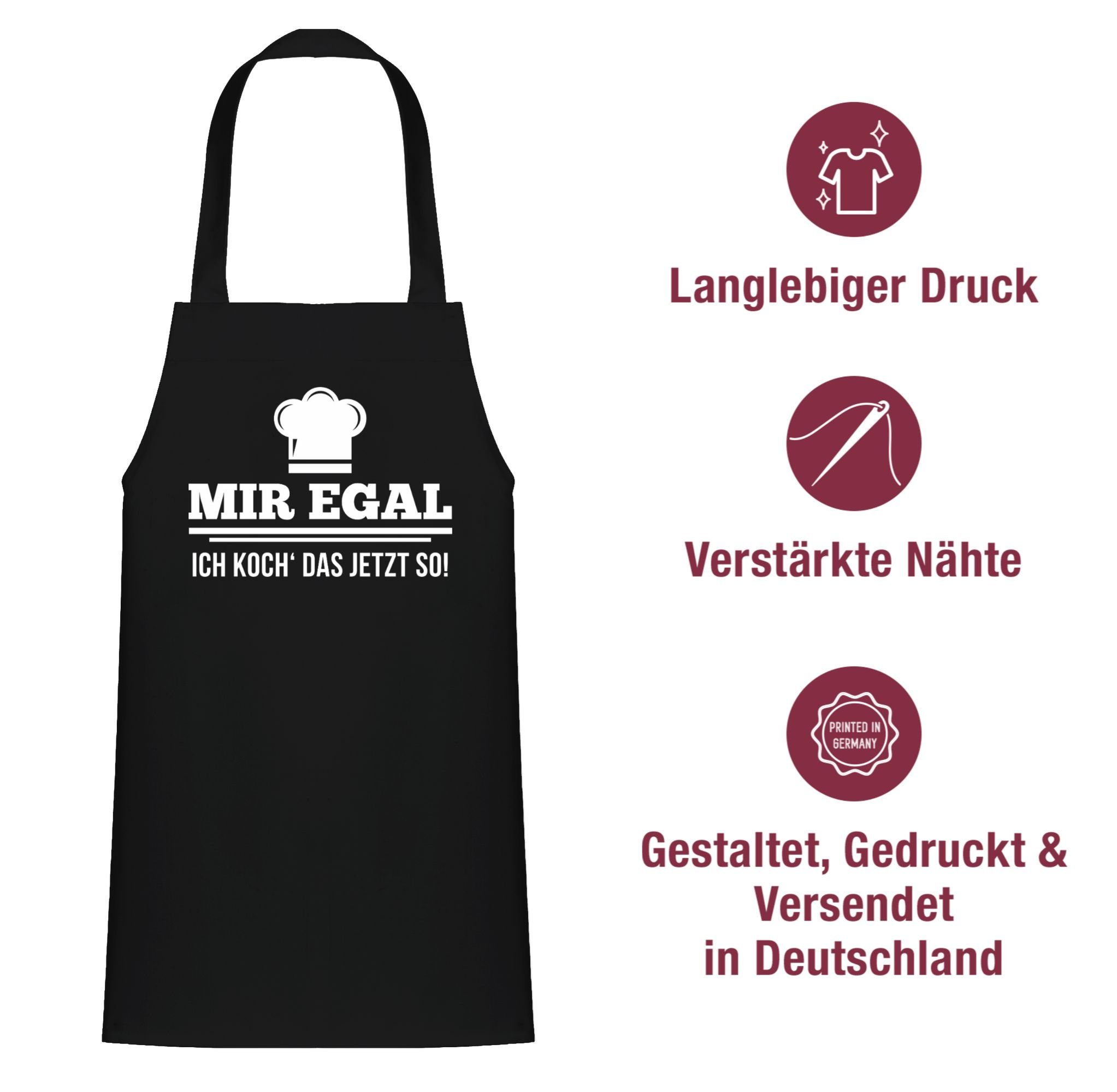 Shirtracer Kochschürze »Mir egal ich koch das jetzt so Kochhut