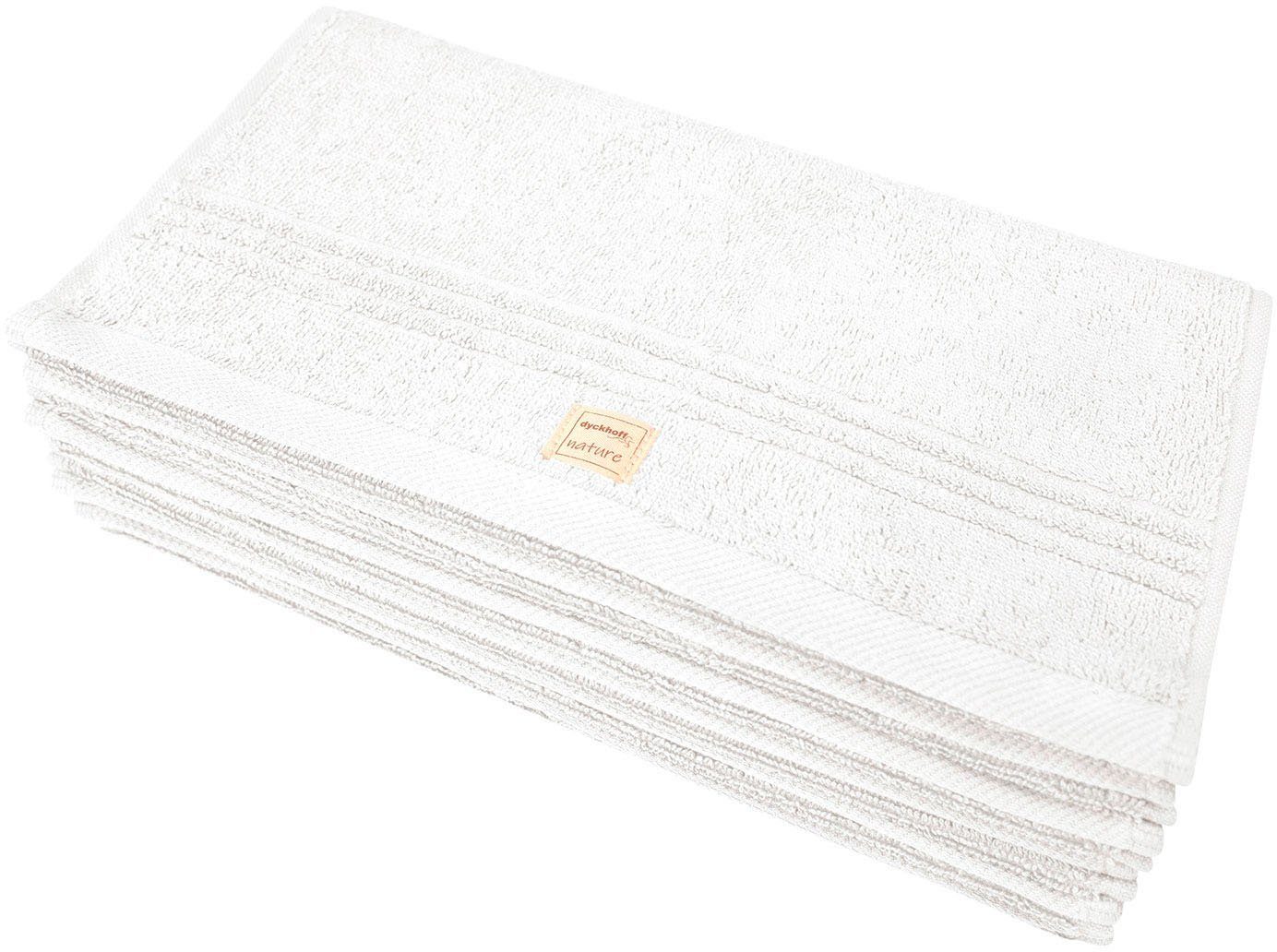Dyckhoff Gästehandtücher Nature, Frottier (6-St) günstig online kaufen