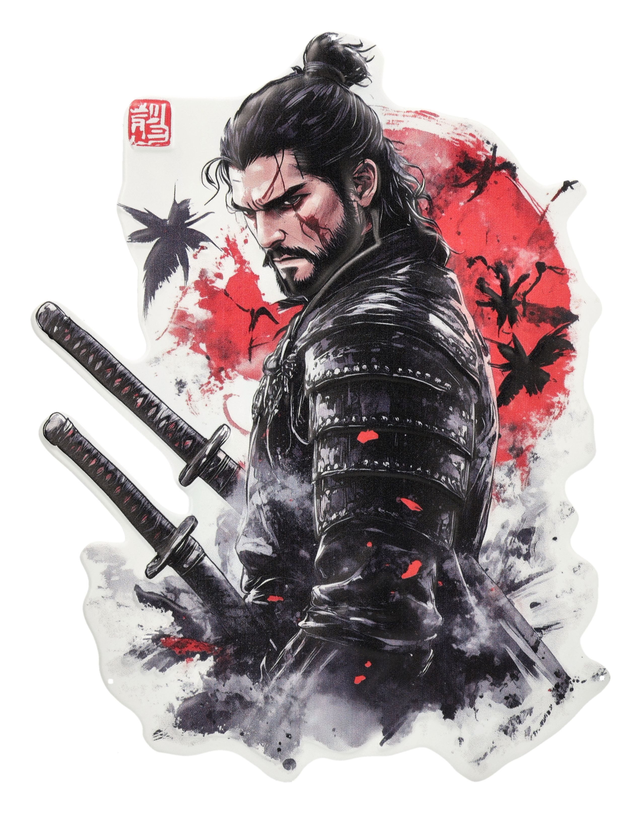 Figuren Shop GmbH Wanddekoobjekt Samurai Metallschild – Japan Krieger Wandd günstig online kaufen