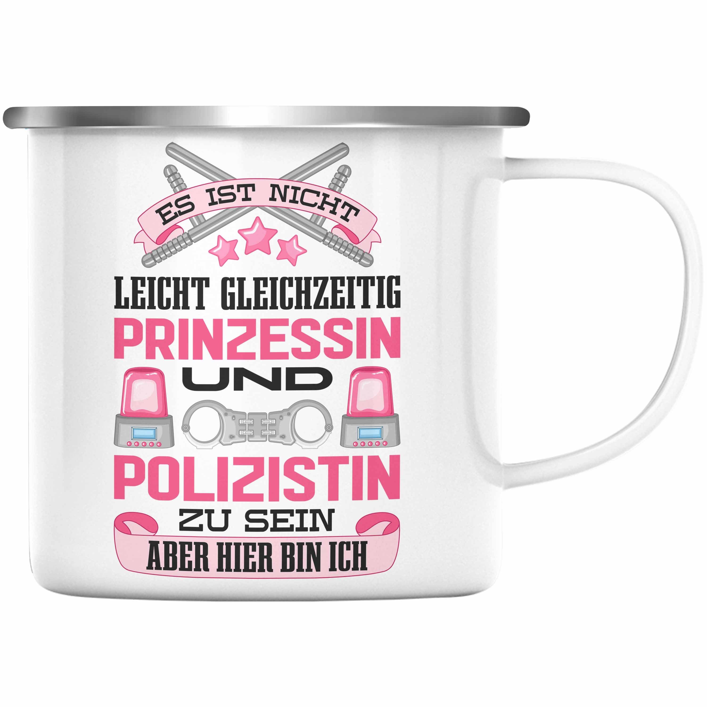 Trendation Thermotasse Trendation - Polizistin Geschenk Emaille Tasse mit Spruch Geschenke Po