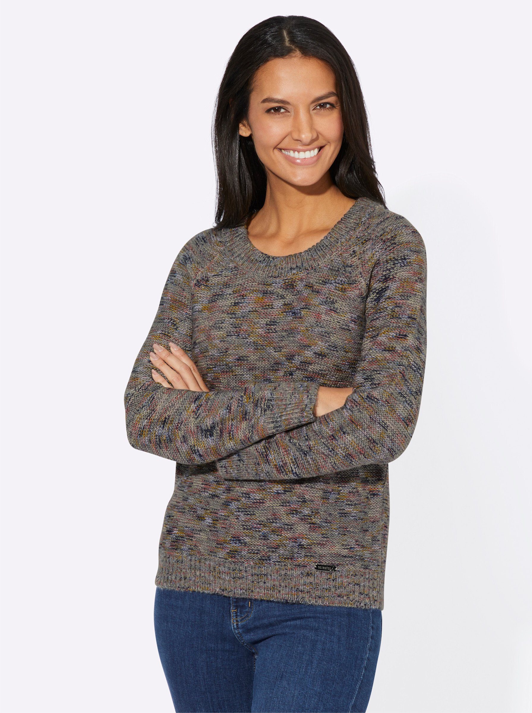 Strickpullover Rundhalspullover