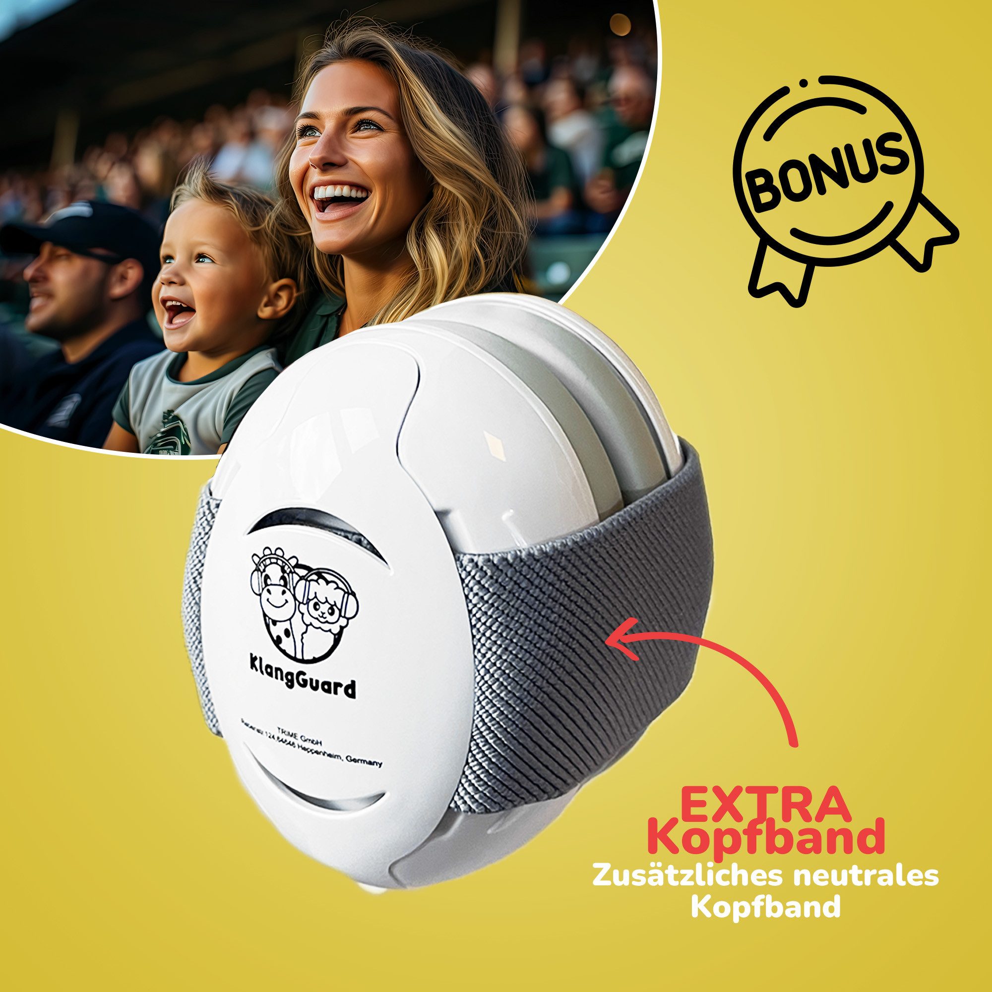 KLANG GUARD Kapselgehörschutz Mini® für Babys und Kleinkinder - Fan Edition - Gehörschutz Baby – Bild 5 von 5