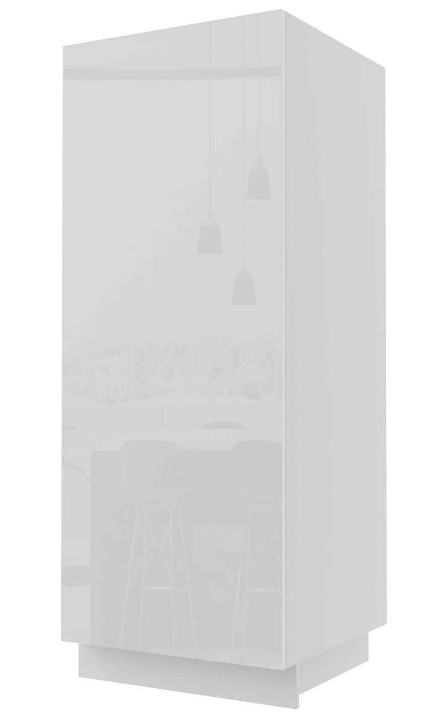 Feldmann-Wohnen Hochschrank Florence (Florence) 60cm Front-, Korpusfarbe und Ausführung wählbar grifflos 1-türig RAL 9018 papyrusweiß Hochglanz