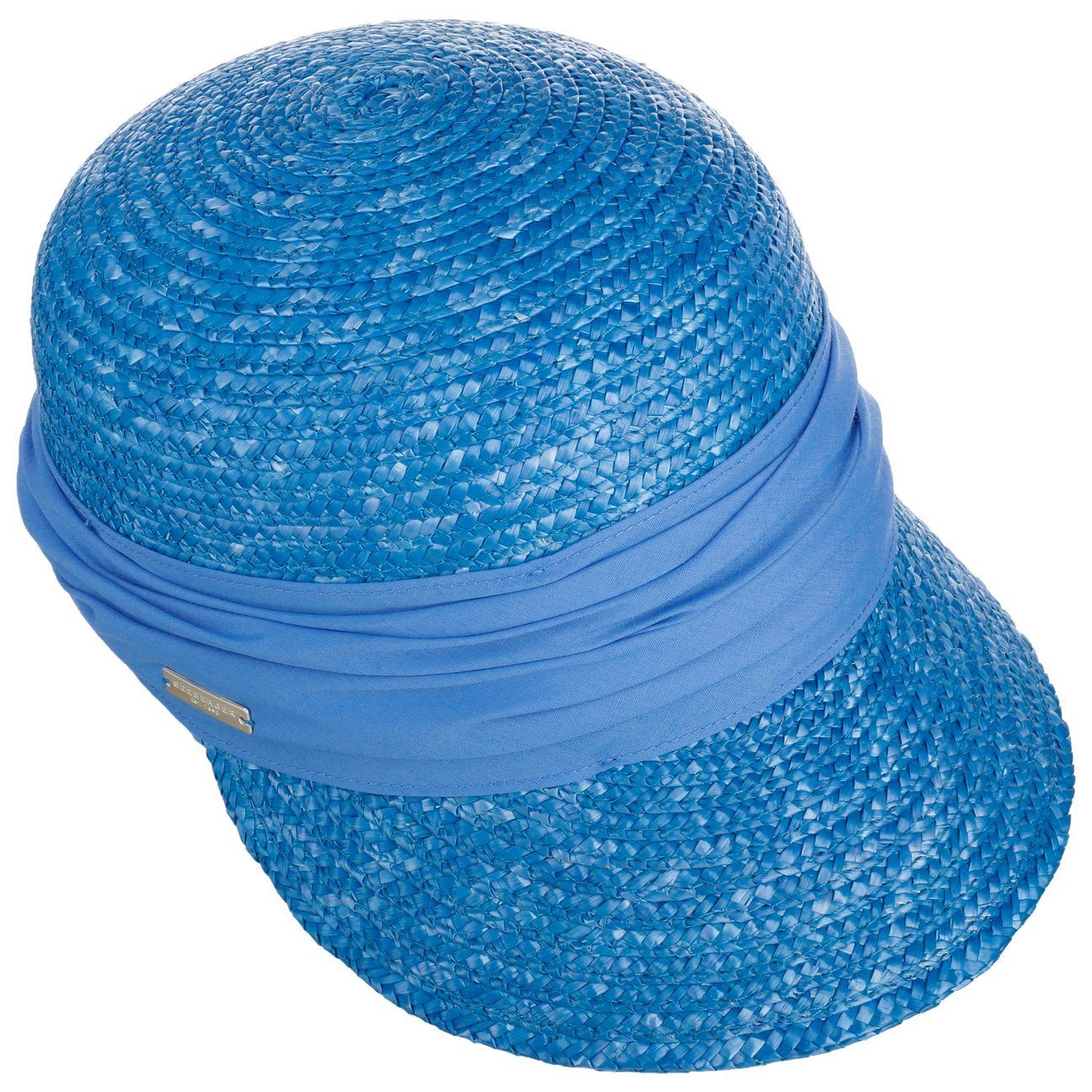 Seeberger Visor (1-St) Strohcap mit blau Schirm