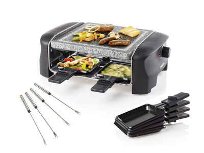 Setpoint Raclette, 600 W, Stonegrillparty Tischgrill klein 4 Personen Gerät heißer Stein-Platte