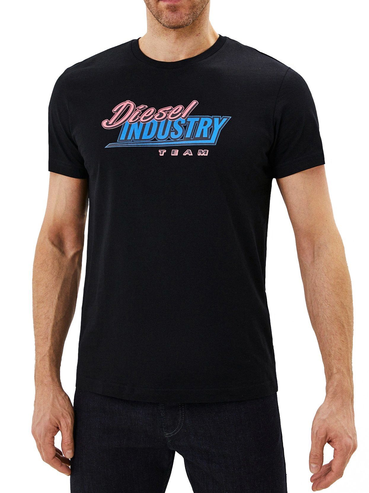 Diesel Rundhalsshirt Slim Fit Logo Shirt günstig online kaufen
