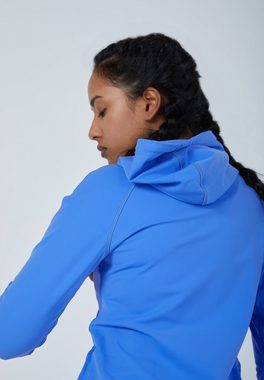 SPORTKIND Trainingsjacke Tennis Joggingjacke mit Kapuze kornblumen blau
