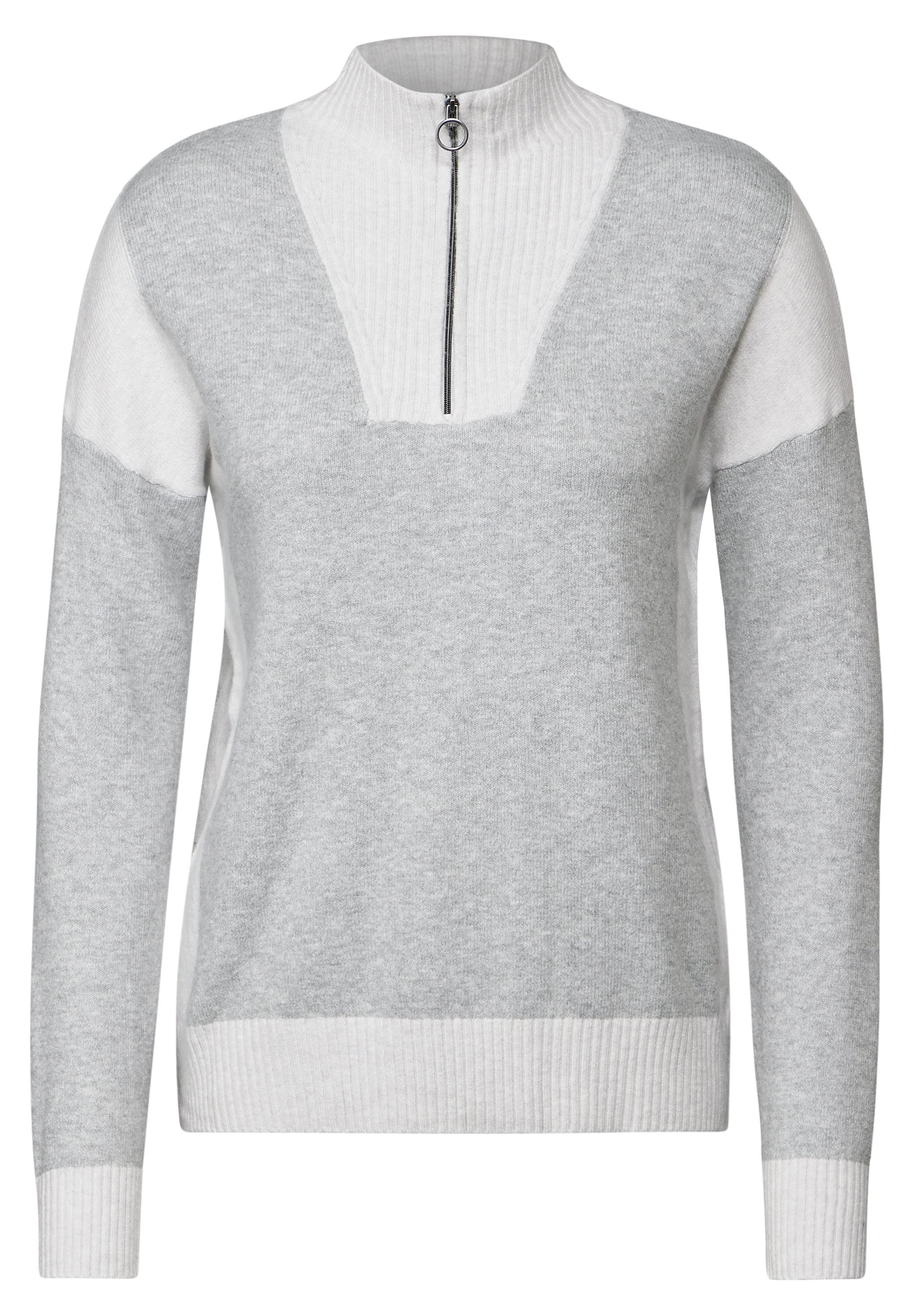 CECIL Stehkragenpullover aus Baumwolle mit Stretchanteil