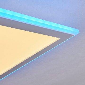 hofstein Panel »Vasto« LED Deckenpanel dimmbares Panel aus Metall, Kunststoff, weiß, CCT 2700-6500 Kelvin, eckiges mit Farbwechsler und Fernbedienung, LED, max. 3200 Lumen