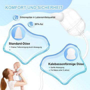 DOPWii Nasensauger 9-stufiger elektrischer Baby Nasenreiniger mit 3-Silikondüsen