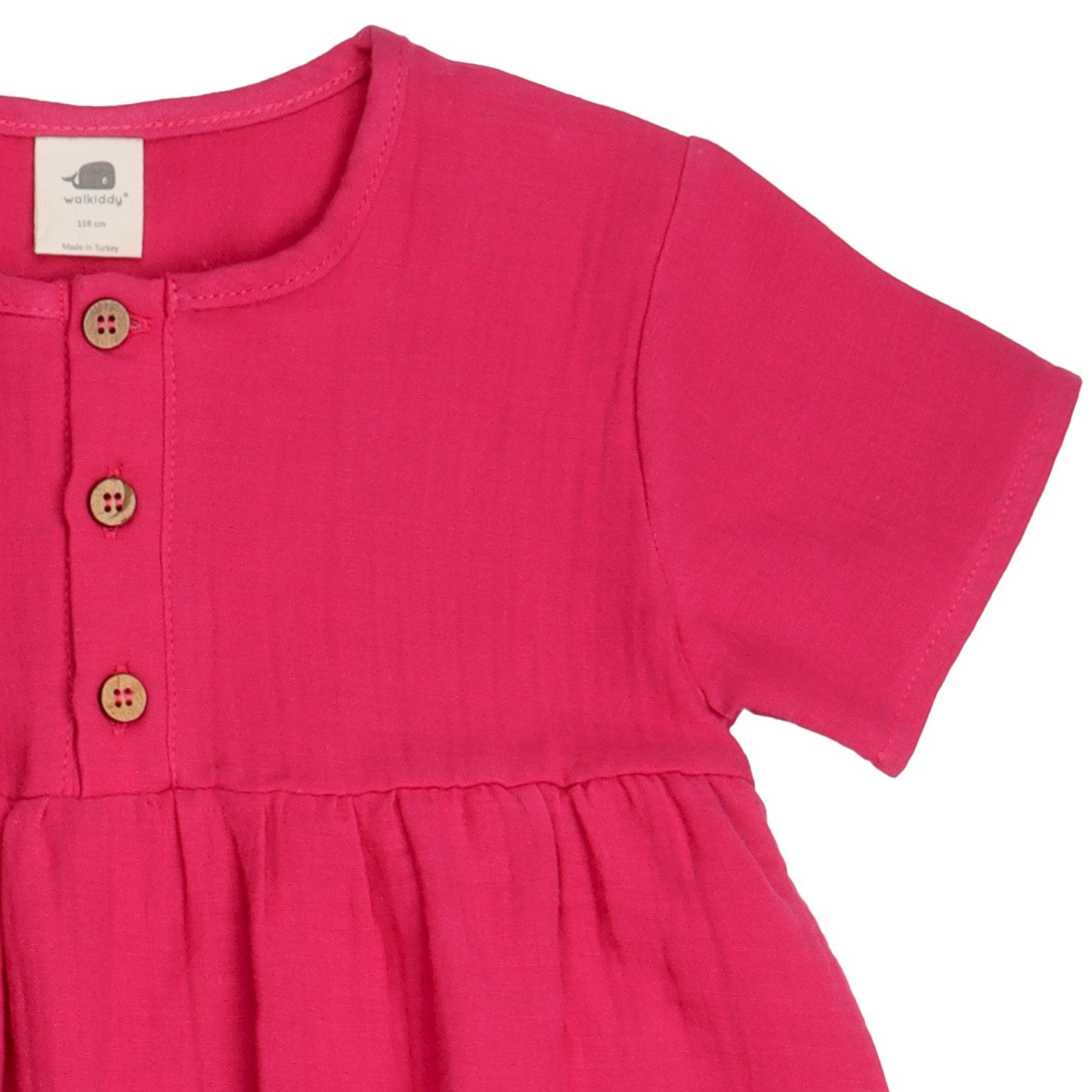 Walkiddy Sommerkleid Rosa Kleid aus Bio-Baumwolle für Kinder Bio Baumwolle,GOTS,Kinderbekleidung,nachhaltige Klamotten,Kleid