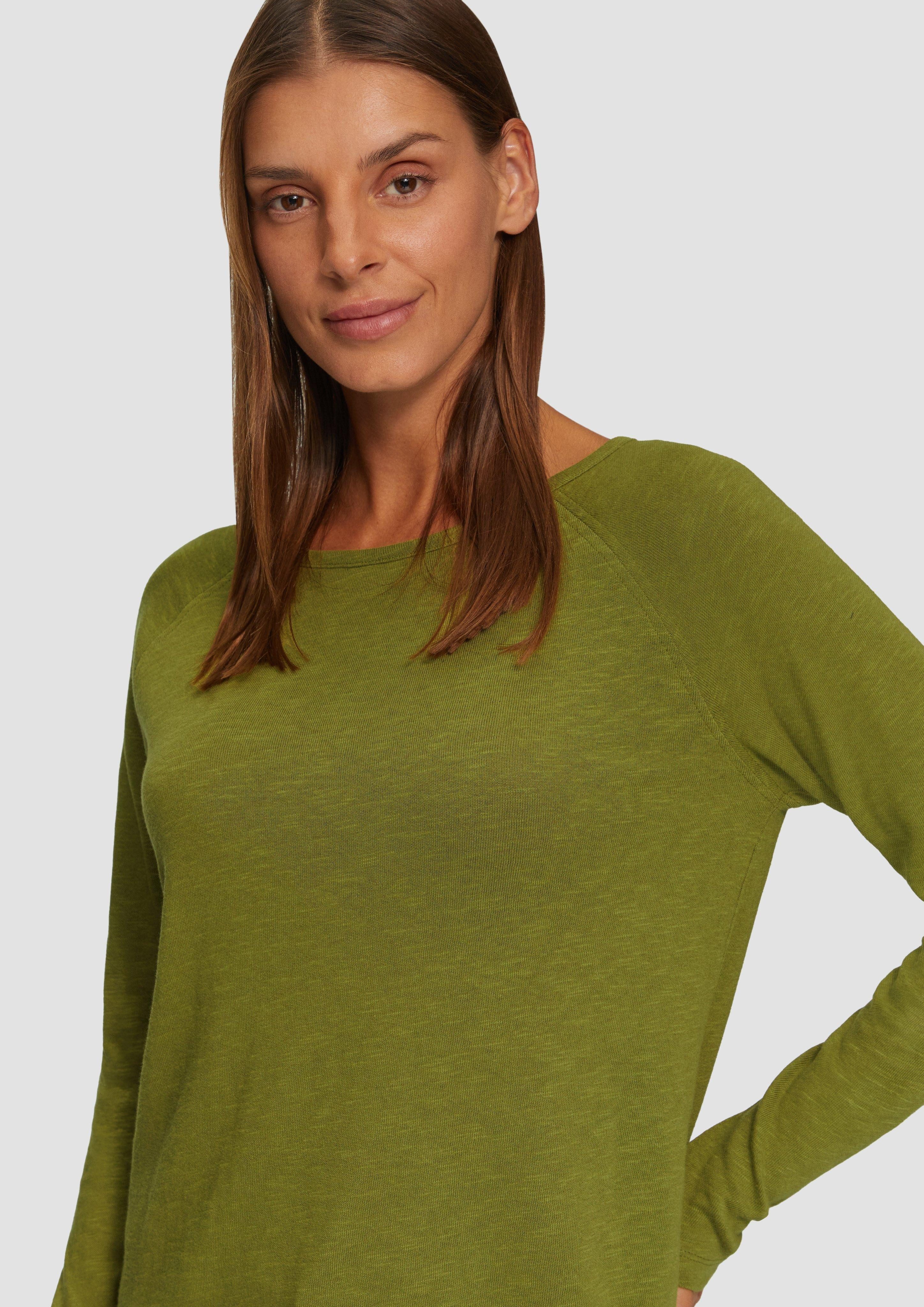 s.Oliver Langarmshirt Langarmshirt mit Flammgarnstruktur und günstig online kaufen