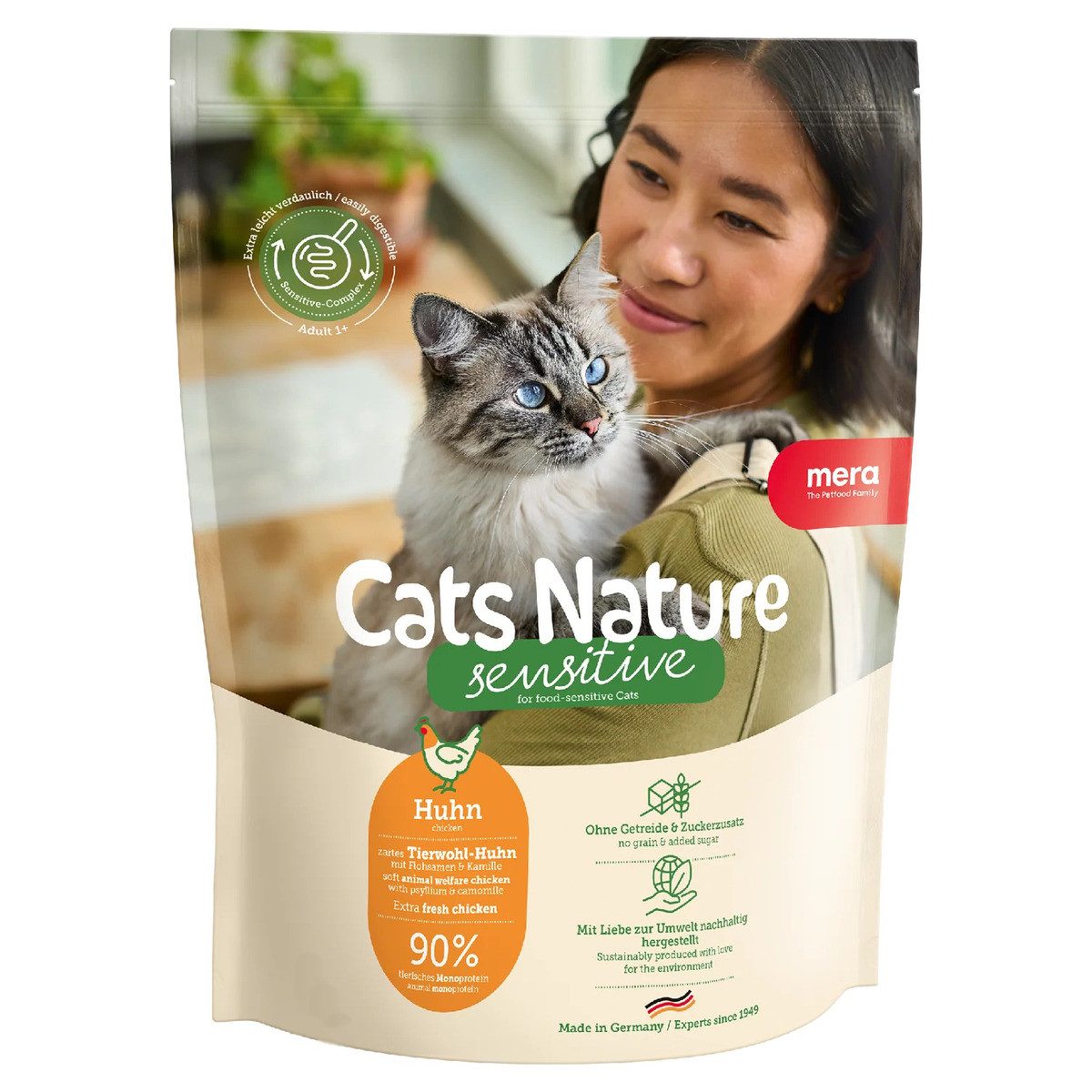 Mera Nature Sensitive Adult Huhn 400 g, Trockenfutter für: Katze