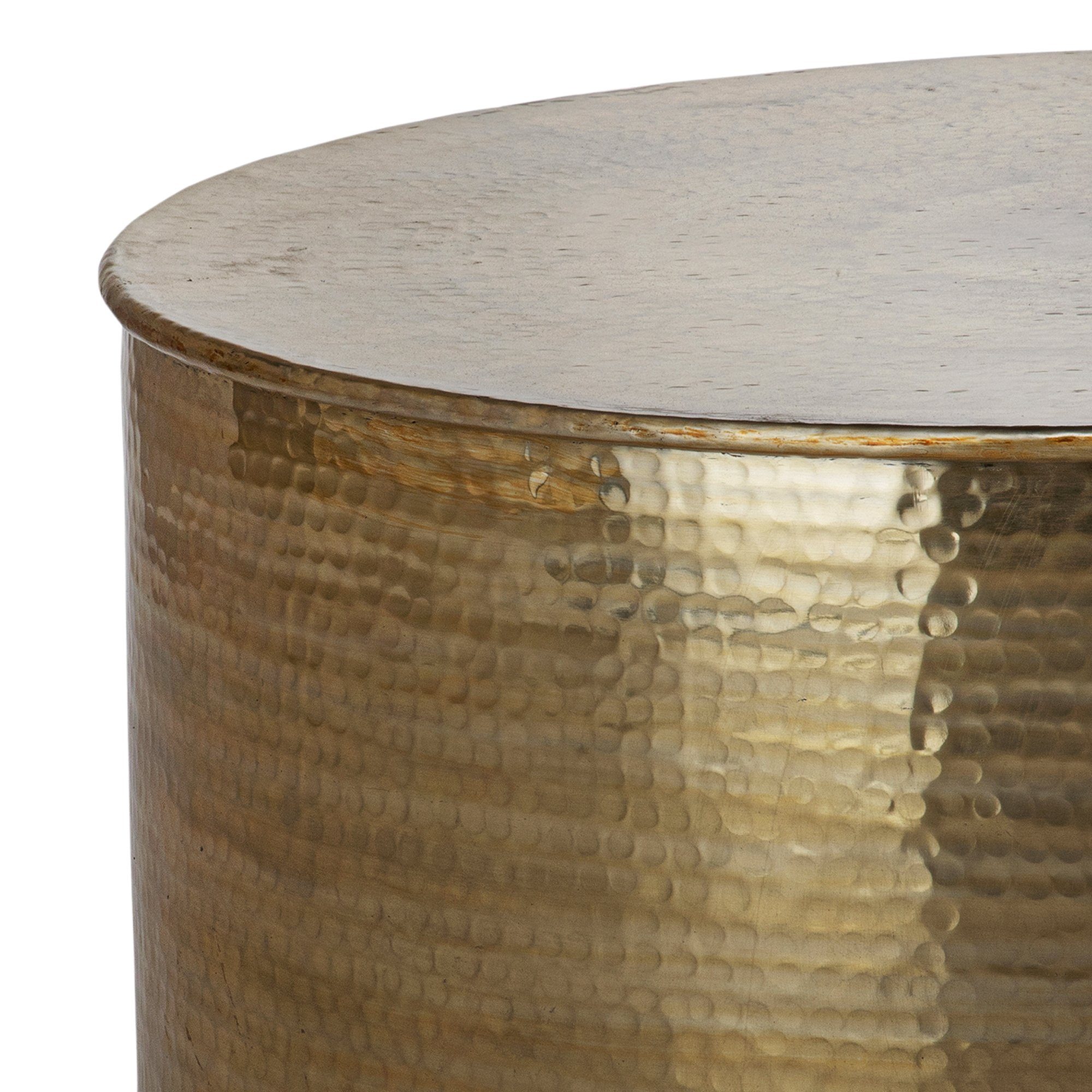 WOMO-DESIGN Couchtisch rund, gold, Ø 32 Aluminium-Legierung cm, aus 76 x