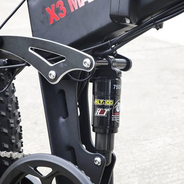 DOTMALL E-Bike Wallke X3Pro faltbare 26 Zoll-Fat-Tire-Mountainebike mit 48V 40AH akuu