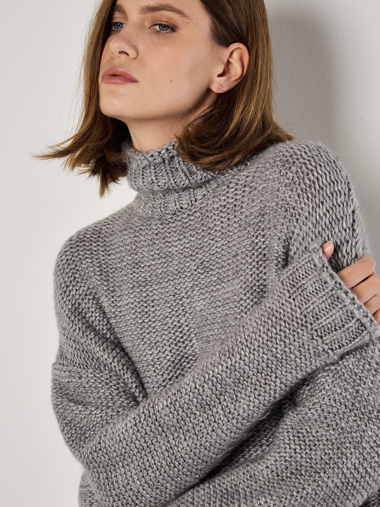 Apricot Strickpullover Grobstrick-Pullover in oversized Passform