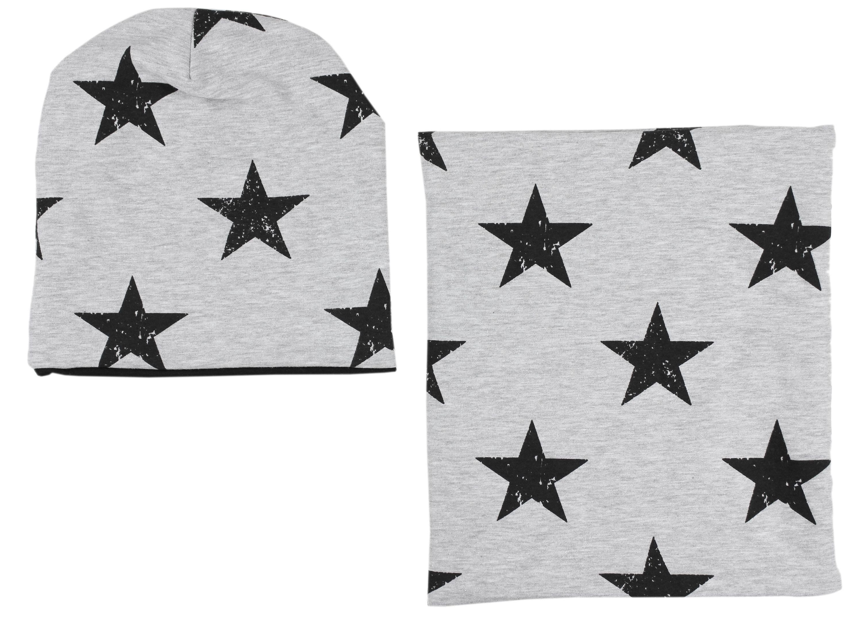 TupTam Beanie TupTam Unisex Kinder Beanie Mütze Schlauchschal Set