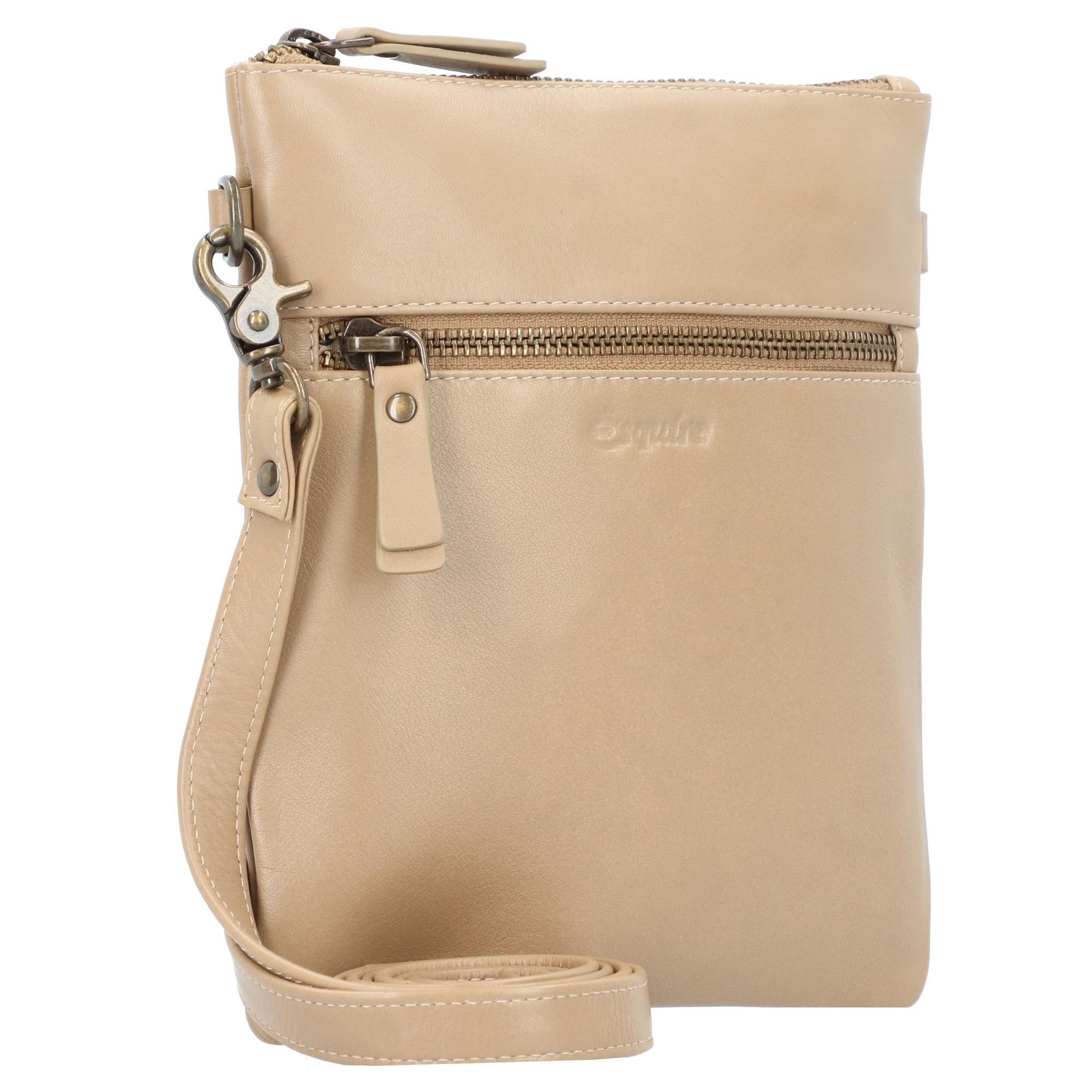 Umhängetasche Esquire taupe Peru, Leder