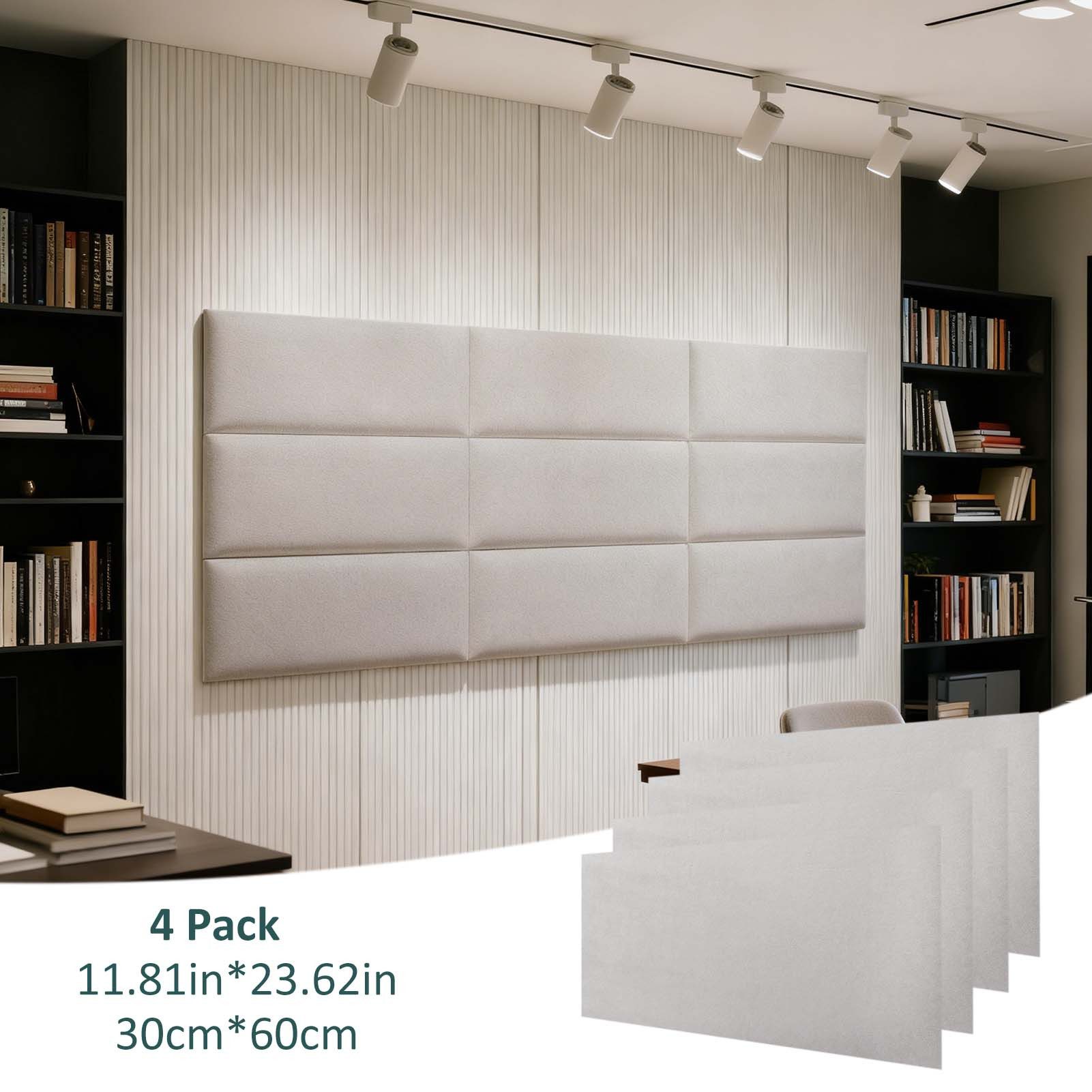 Mejale Wandpolster Wandkissen Wandmontiertes 3D gepolsterte für Schlafzimmer 30x60cm, (4 St)