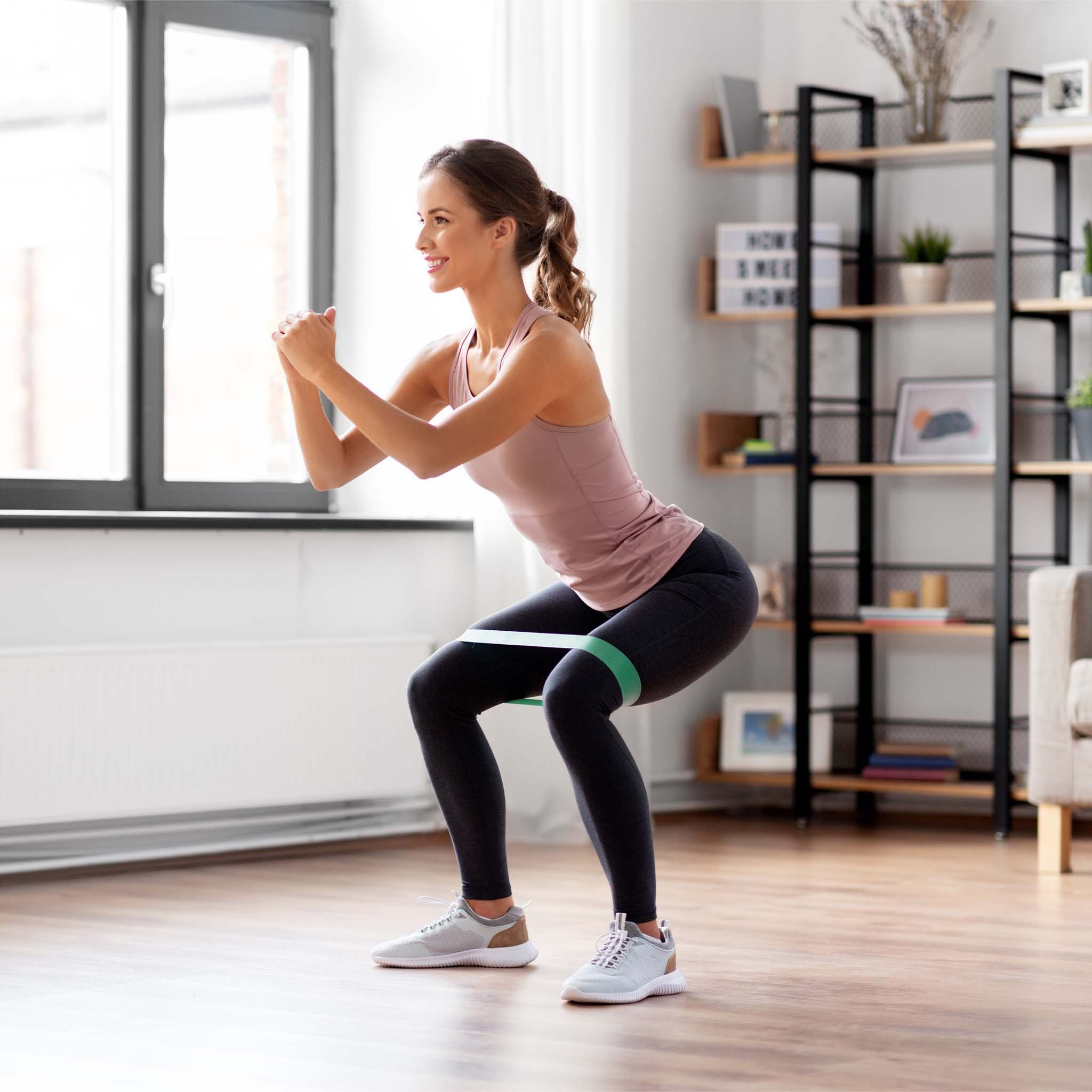 shapevital.de Trainingsbänder Fitnessbänder Loops für effektives Training 5-teilig (inkl. Tasche), aus hautfreundlichen Textilfasern, geeignet für alle Fitnesslevels