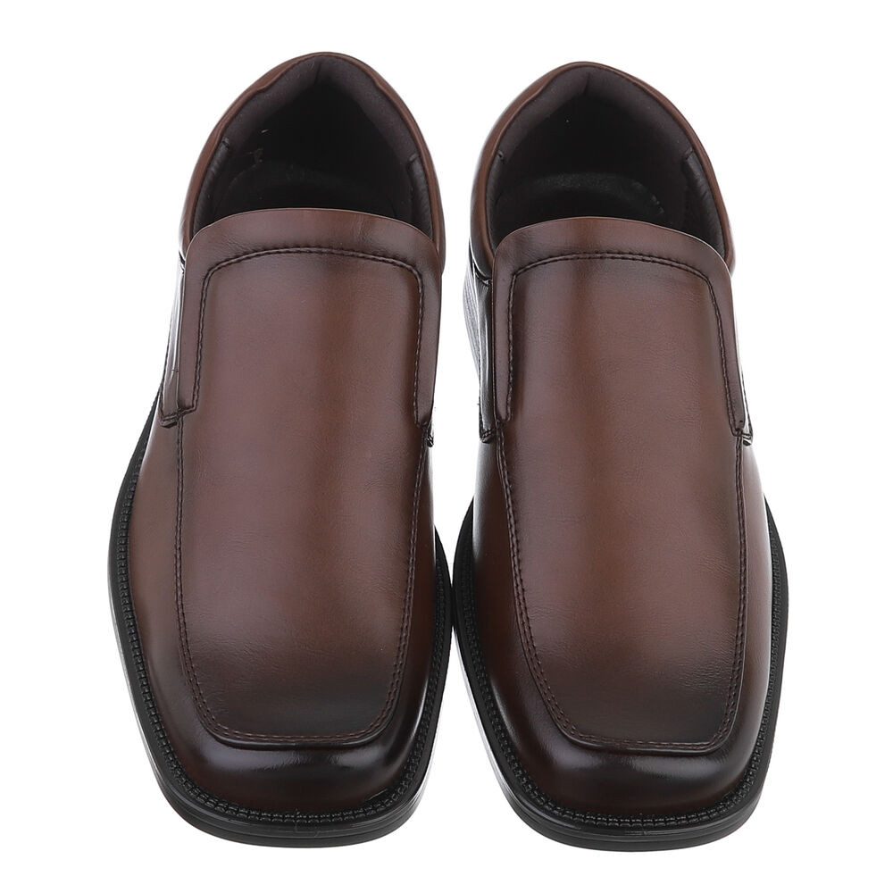 Coolwalk Herren Businessschuhe Elegant Slipper (87284644) Blockabsatz Business-Schuhe in Braun – Bild 4 von 4