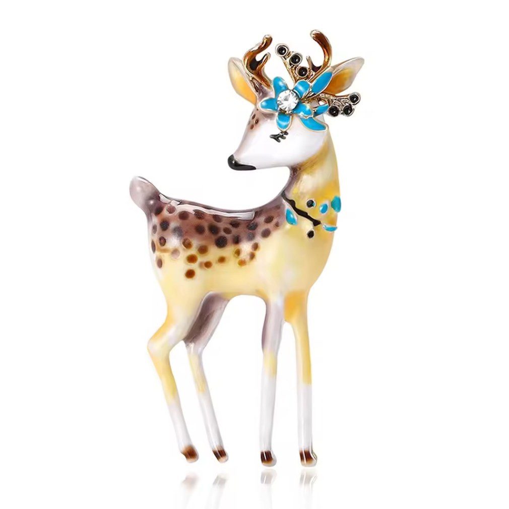 Dark-Desires Brosche Vintage Brosche kleiner Hirsch, Vintage Brosche kleine günstig online kaufen