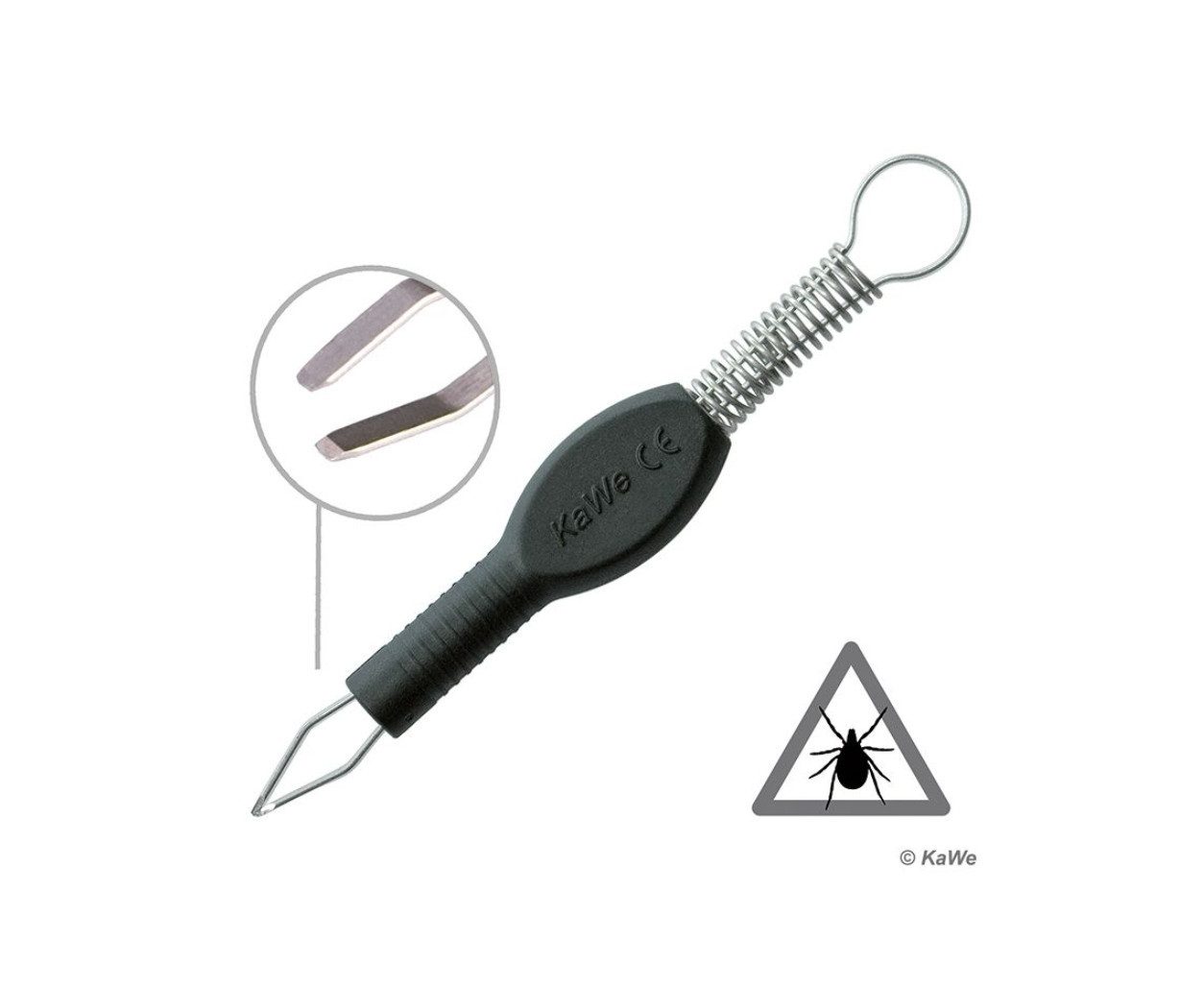 DocMed Zeckenpinzette Zecken-Fix, Zeckenpinzette, 1-tlg., Zeckenentfernung steril wiederverwendbar, aus Edelstahl/Kunststoff, sterilisierbar