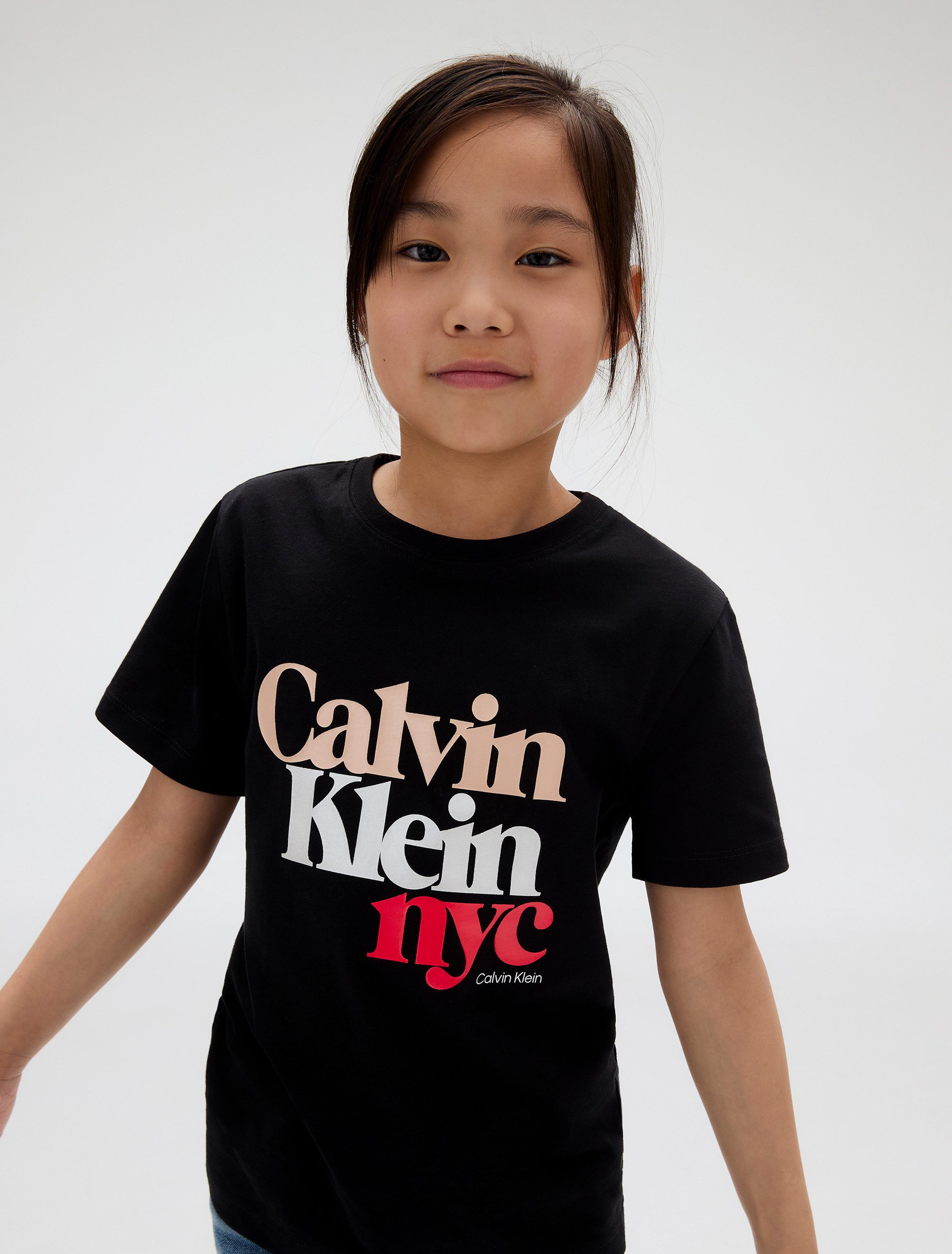 Calvin Klein Jeans T-Shirt PEARL SIGNATURE NYC REGULAR TEE für Kinder bis 16 Jahre, mit großem Druck