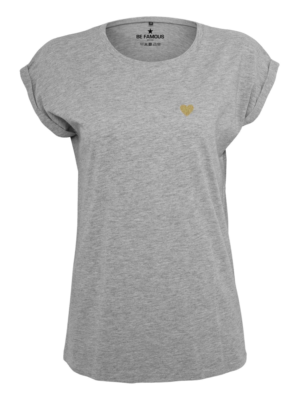 Be Famous Print-Shirt Classic Roll Up Heart (1-tlg., keine) günstig online kaufen