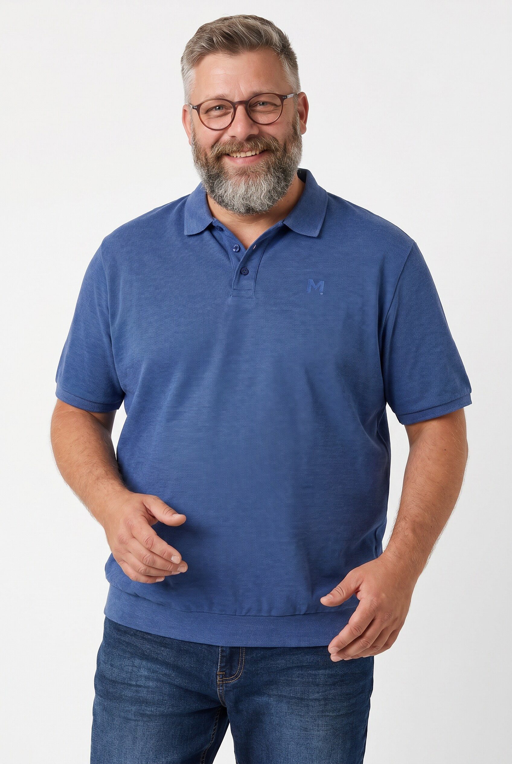 Poloshirt Poloshirt Bauchfit Basic Piqué Halbarm