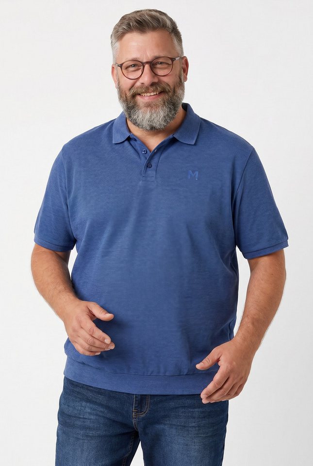 Men Plus Poloshirt Poloshirt Bauchfit Basic Piqué Halbarm