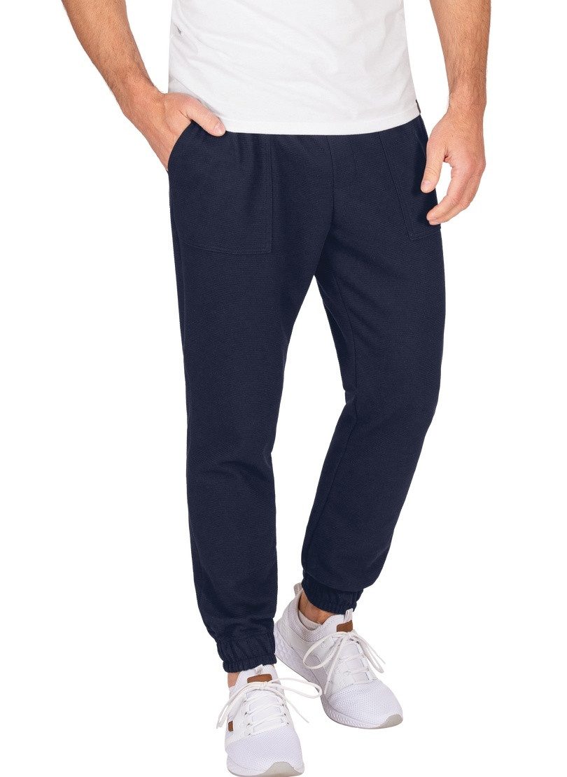 Trigema Jerseyhose TRIGEMA Jogginghose mit aufgesetzten Taschen (1-tlg)