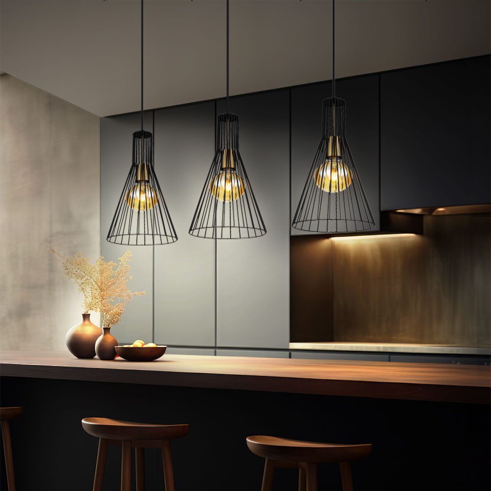 GLOBO LIGHTING LED-Hängeleuchte, Leuchtmittel nicht inklusive, Warmweiß, Farbwechsel, Pendellampe Hängelampe Esstischleuchte dimmbar Fernbedienung RGB LED