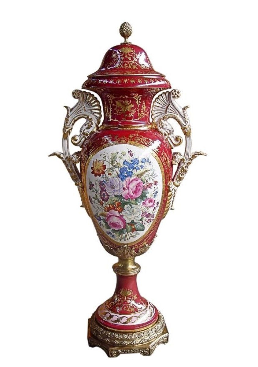 - mit cm Padrino Deckel Casa H. Limited 128 Porzellan Vase Barock Luxus Dekoobjekt Edition