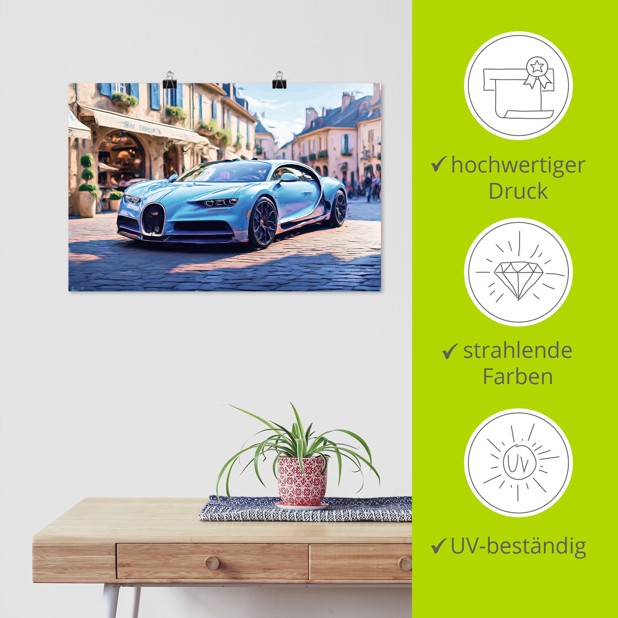 Artland Wandbild Chiron, Auto (1 St), als Alubild, Leinwandbild, Poster, Wandaufkleber in verschied. Größen