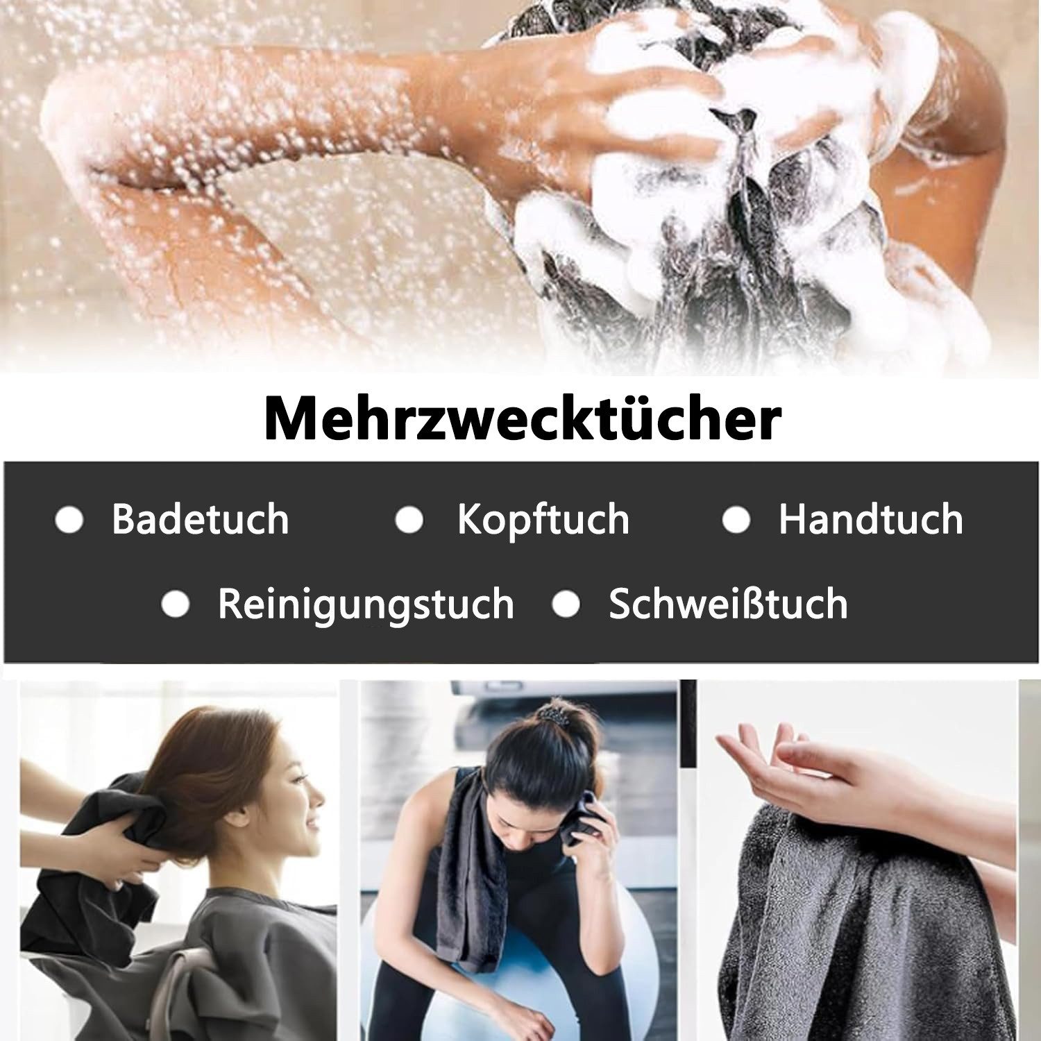 FOUORTUNATE-BEE Geschirrtuch 2 Stück Mikrofasertuch Trockentücher fusselfre günstig online kaufen