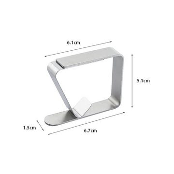 Rnemitery Tischtuchklammer Tischtuchklammern Tischdecke Clips Tischtuch Clips - Silber 4 Stück, (4-tlg)