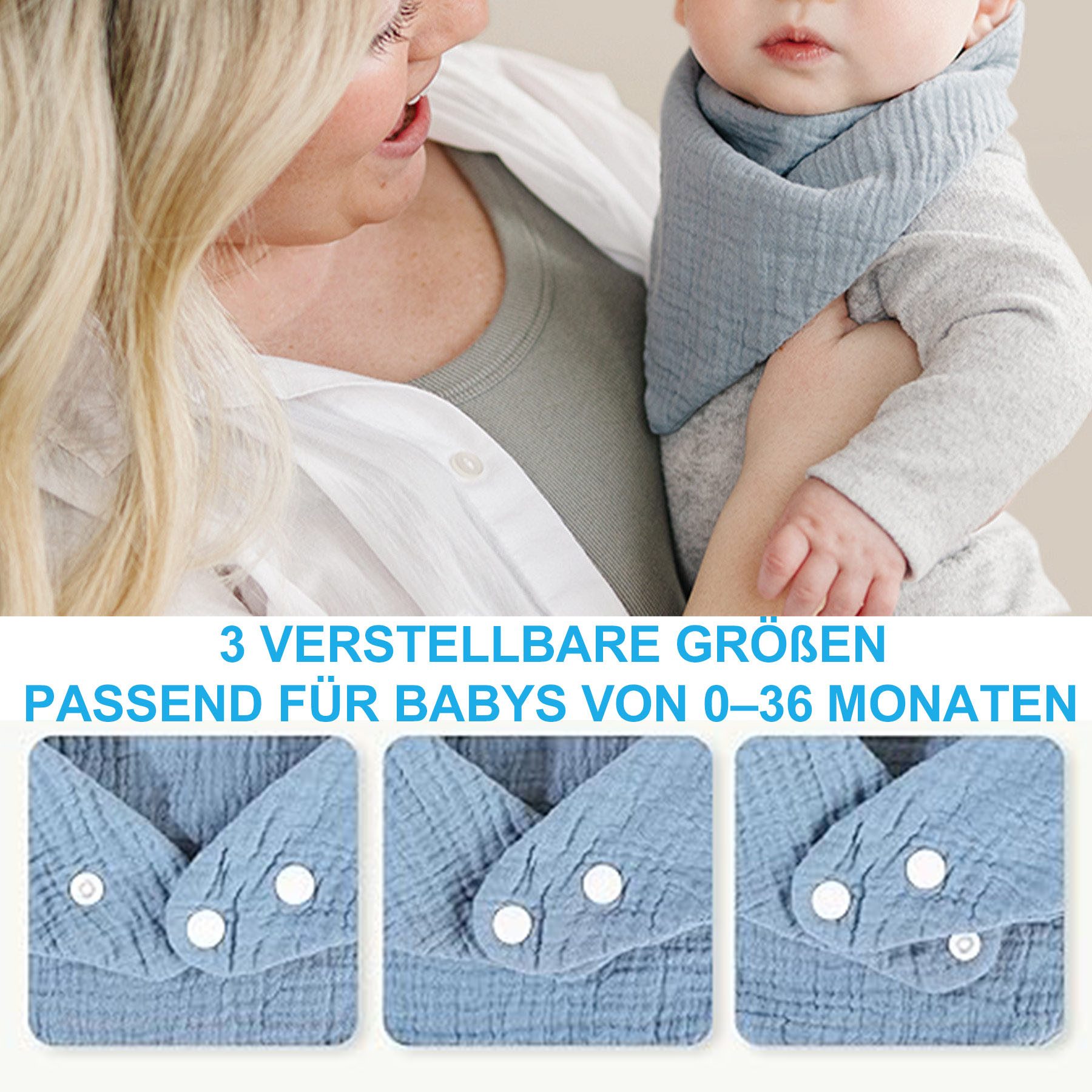 Mutig Lätzchen 7 Stück Lätzchen Baby Muslin,Dreieckstuch Baby 100% Baumwolle, (Super Saugfähige,Größenverstellbar, Weich und hautfreundlich, 7-St., Für Füttern, Gesicht abwischen und Bäuerchen Machen,Sehr praktisch), Nettes Baby Geschenk hat 7pcs von niedlichen sabbern Lätzchen