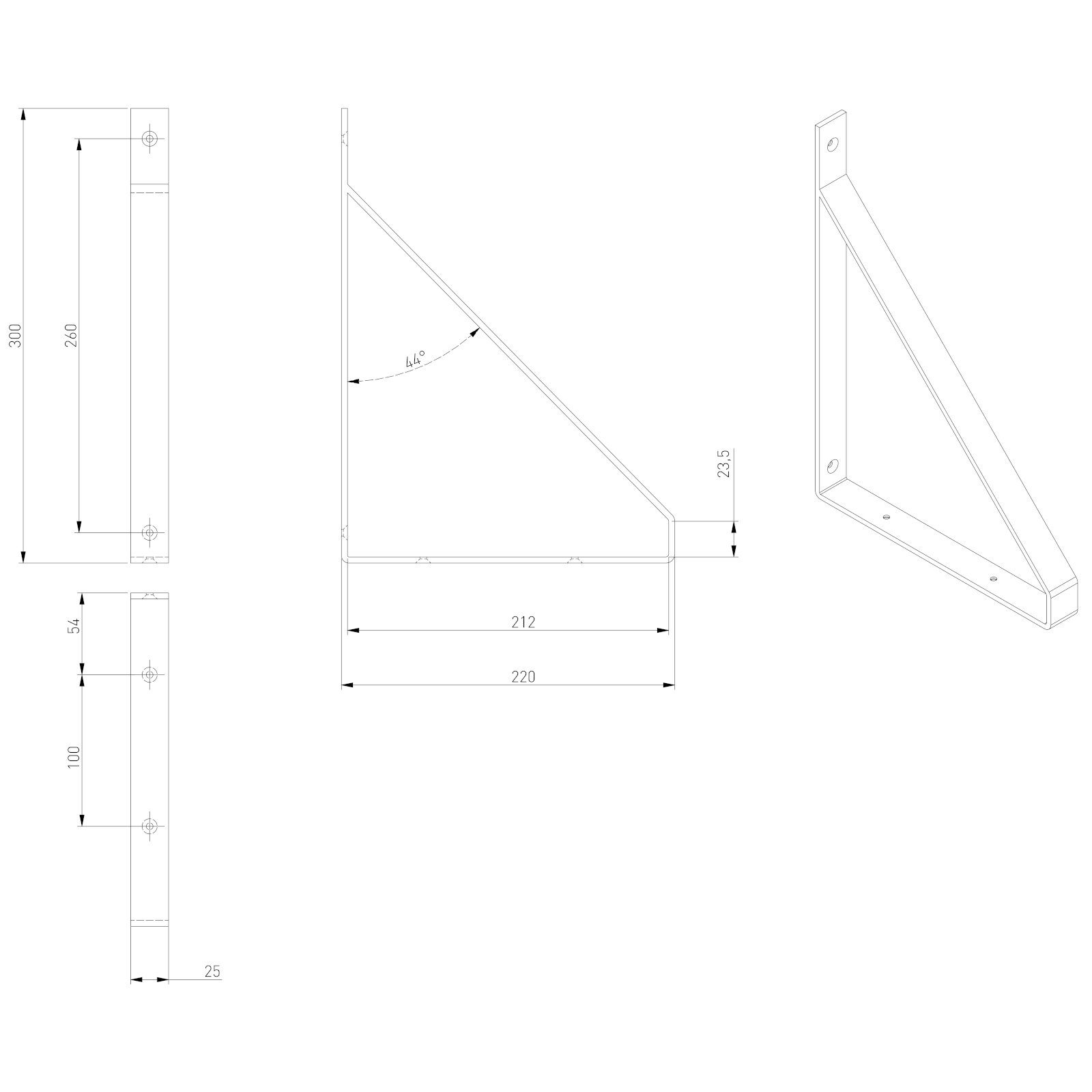 RK08 kg Stahl Paar: Regalkonsole 30 (1 für St), Holzplatten Regalwinkel schwarz SO-TECH® Möbelbeschlag Tragkraft je