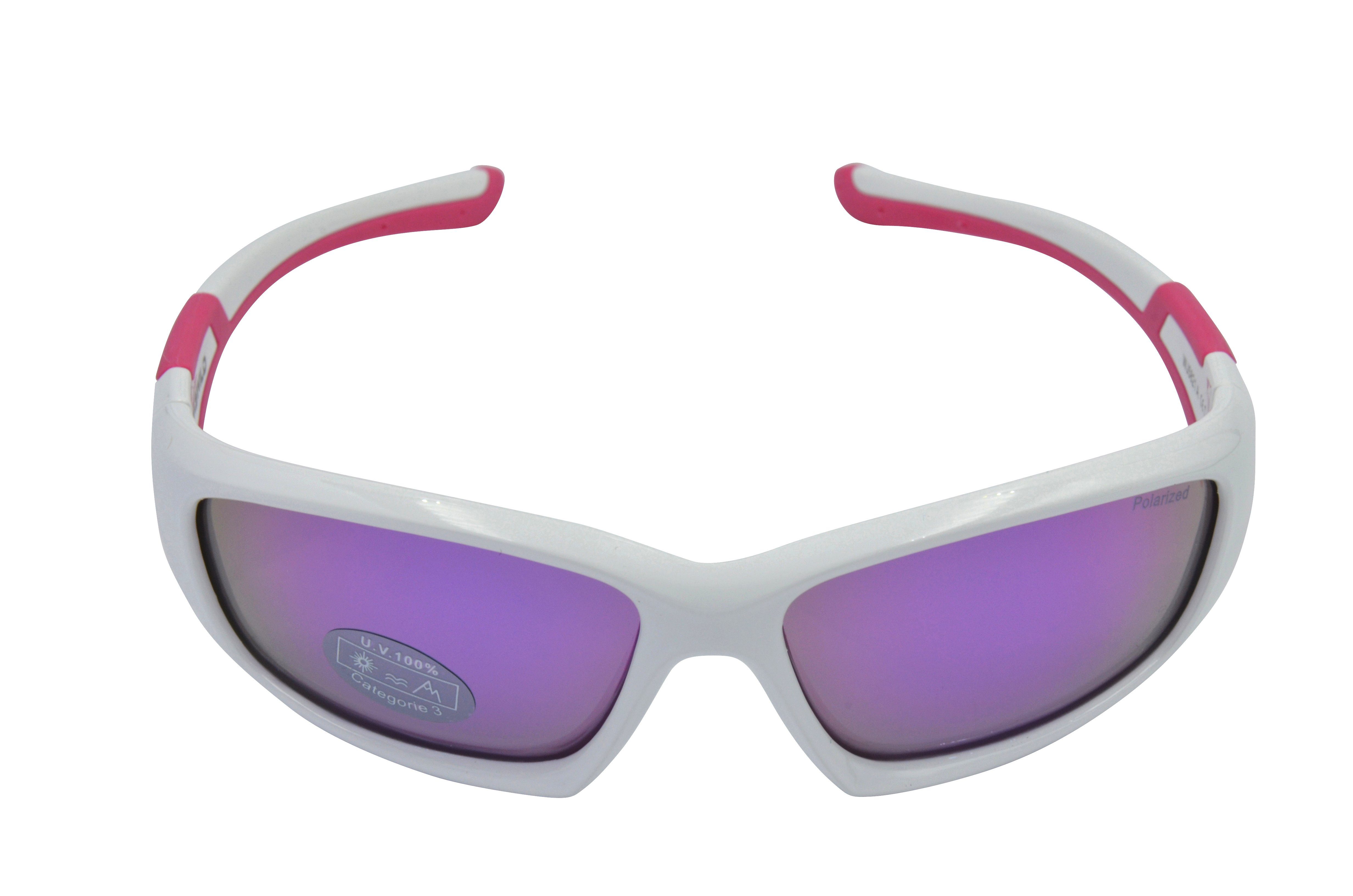 Gamswild Sonnenbrille UV400 GAMSKIDS Jugendbrille 5-12 Jahre Kinderbrille Mädchen Jungen kids Modell WJ5821 in beere, blau, weiß, schwarz-grün, rot-grau