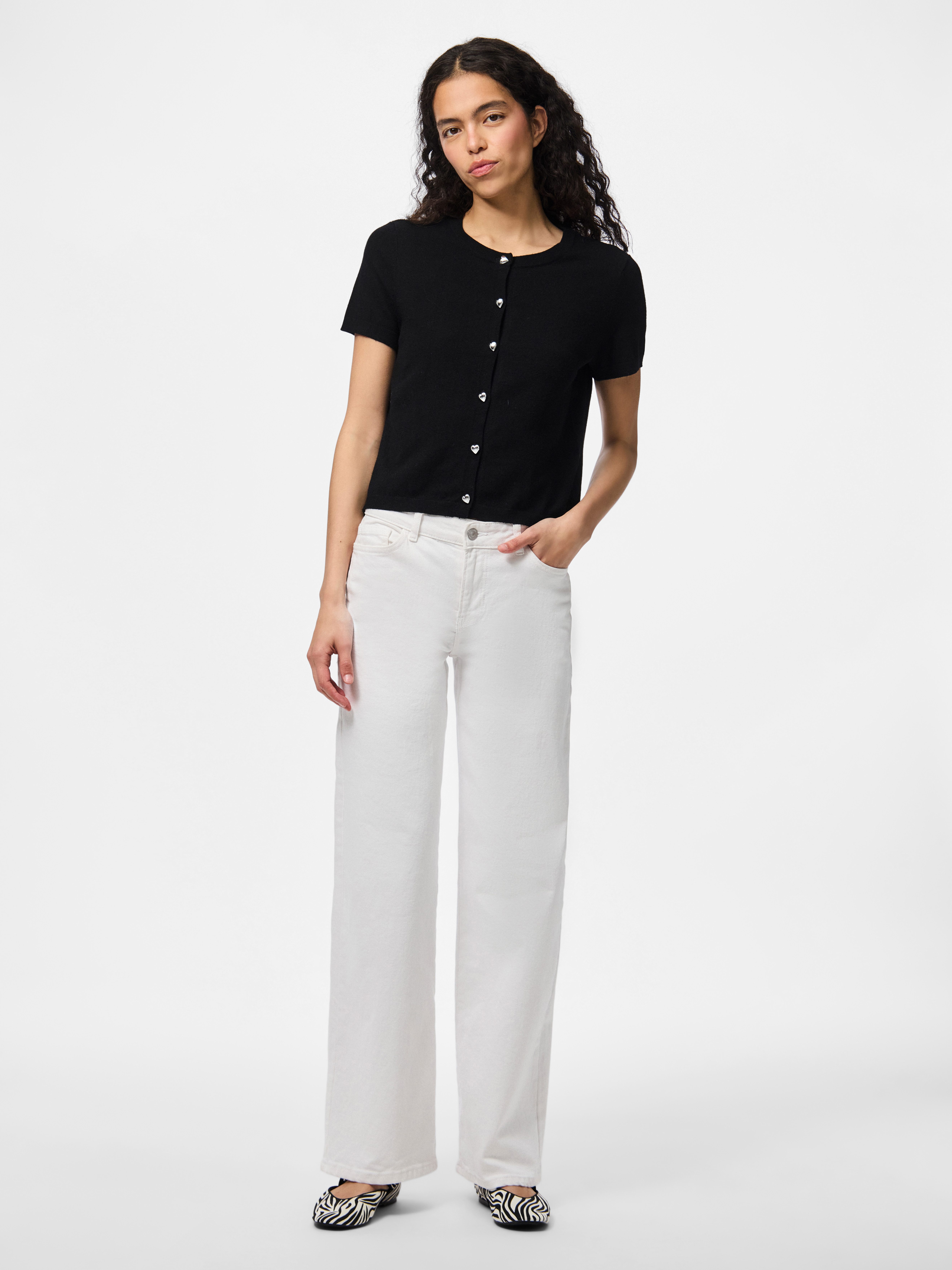 pieces Strickjacke PCORINA SS O-NECK KNIT CARDIGAN PW BC