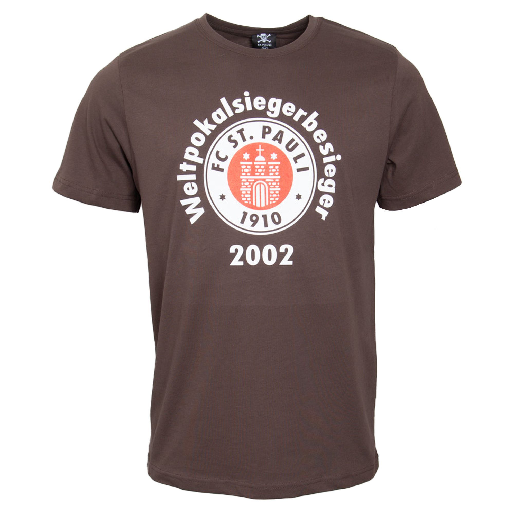 FC St. Pauli Print-Shirt FC St. Pauli - T-Shirt Weltpokalsieger-Besieger - braun