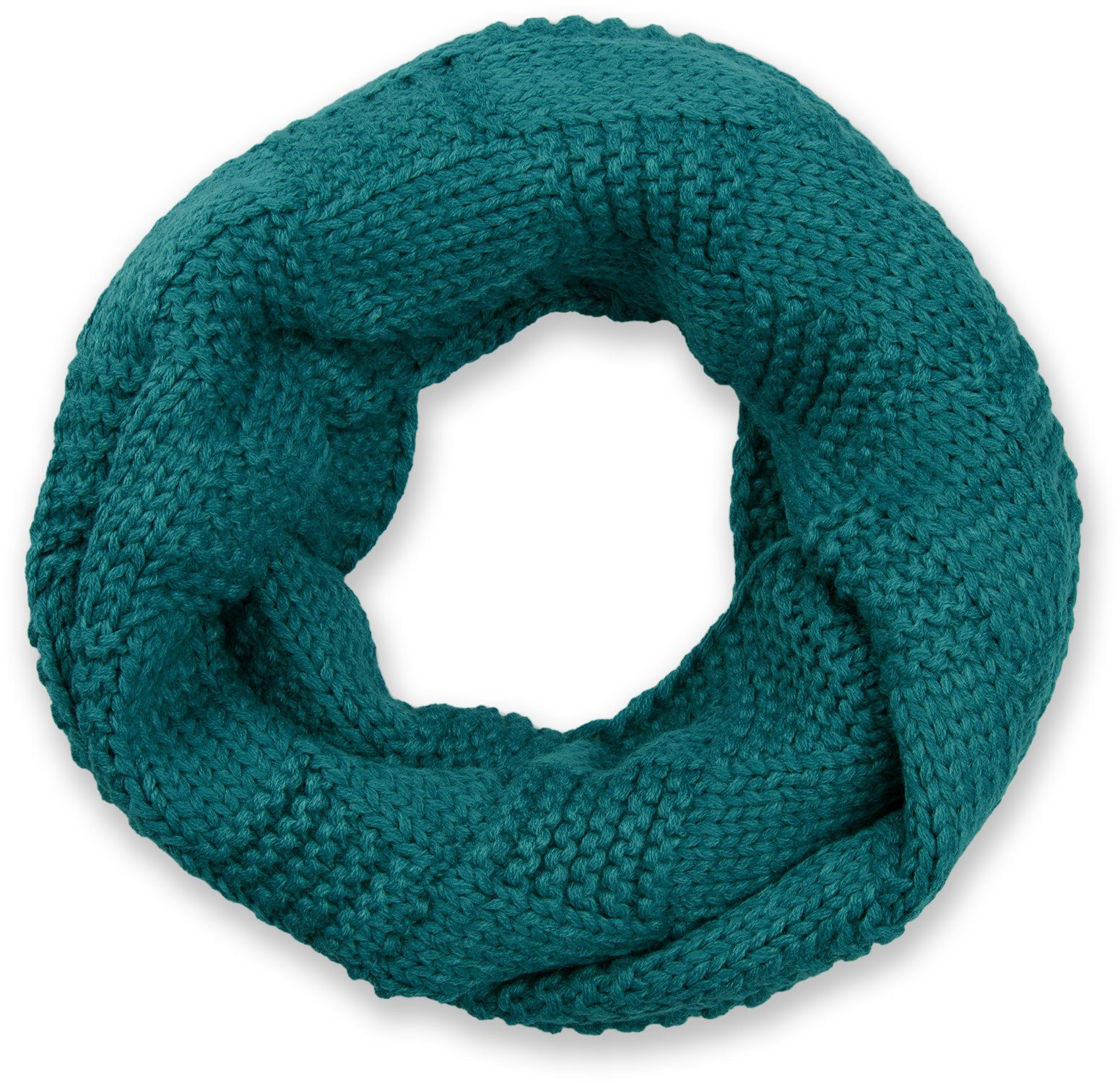 styleBREAKER Strickschal Feinstrick Loop mit Patentmuster, (1-St)