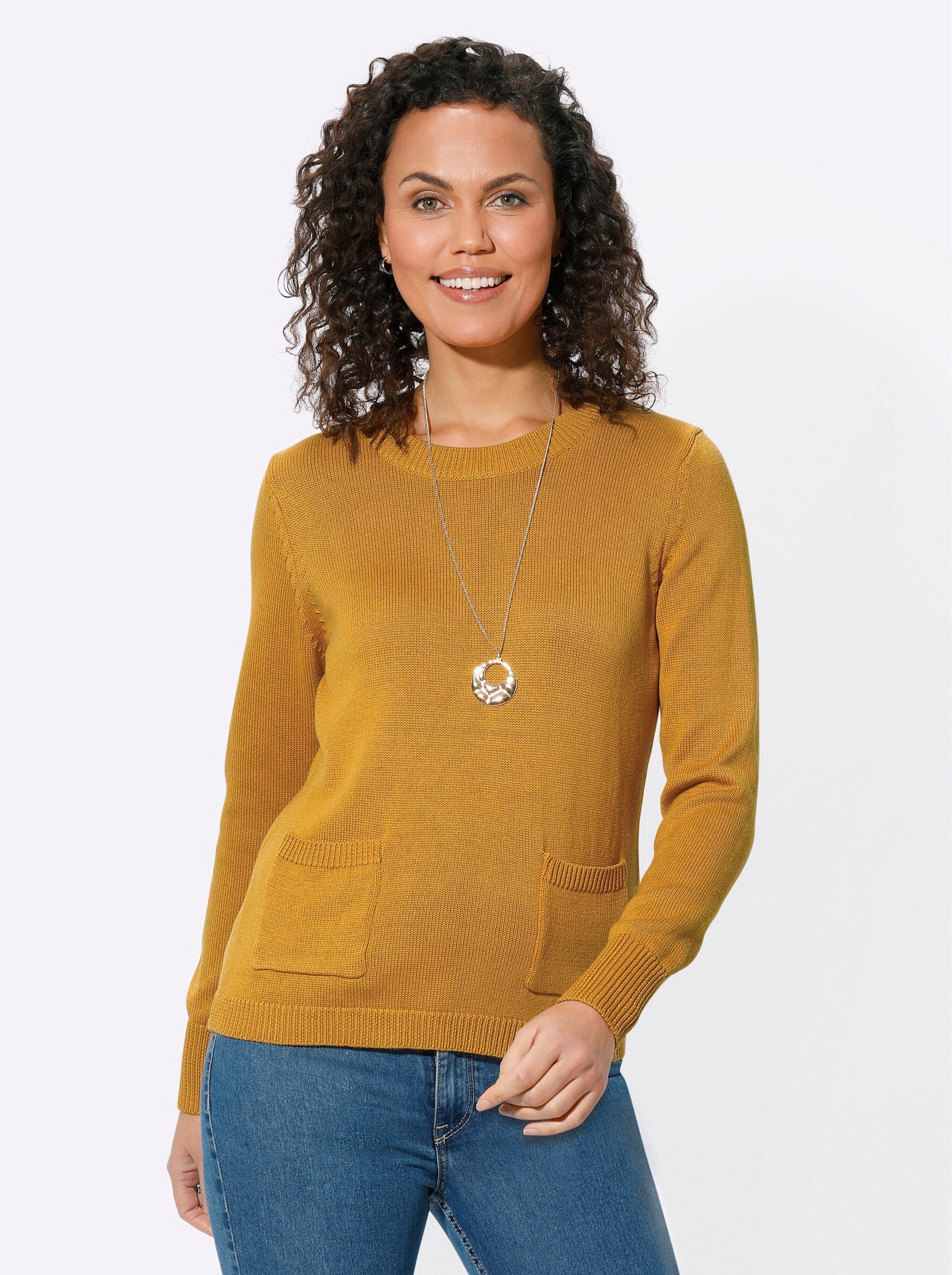 Strickpullover Rundhalspullover