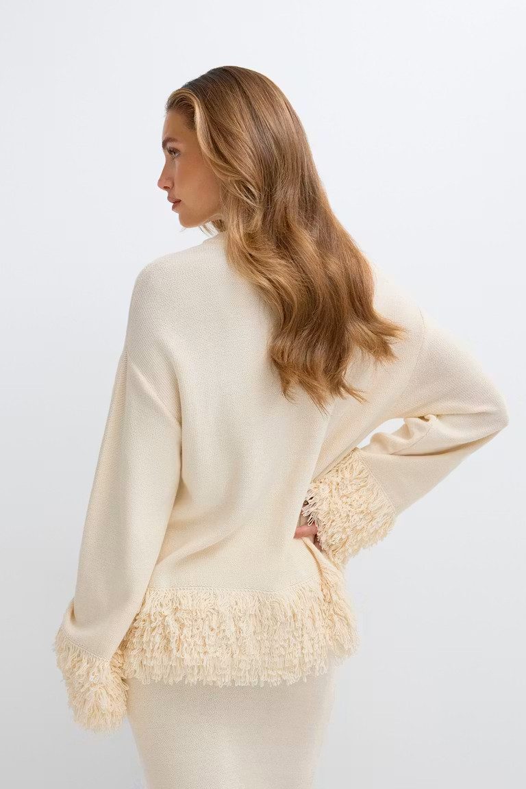 Gina Tricot Strickpullover Knitted fringe sweater