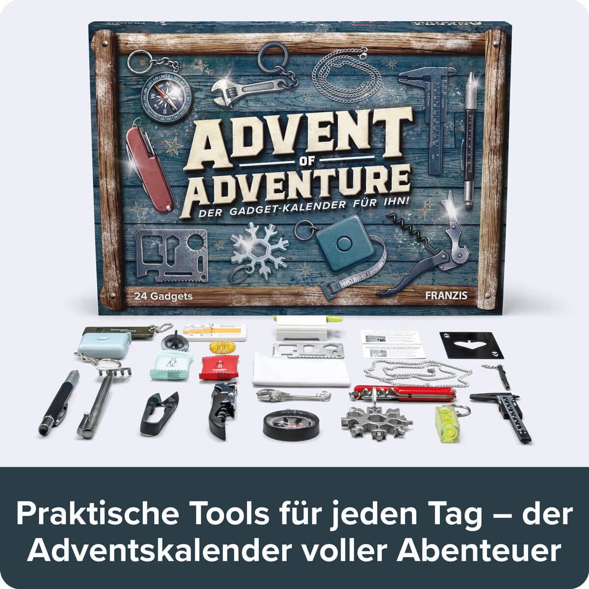 Franzis Adventskalender Advent of Adventure – Der Gadget-Kalender für Ihn