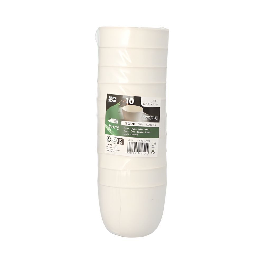 PAPSTAR Einwegschale Schalen Zuckerrohr pure 175 ml Ø 7,2 cm, 5,5 cm weiss Cella 240 Stk, Zuckerrohr