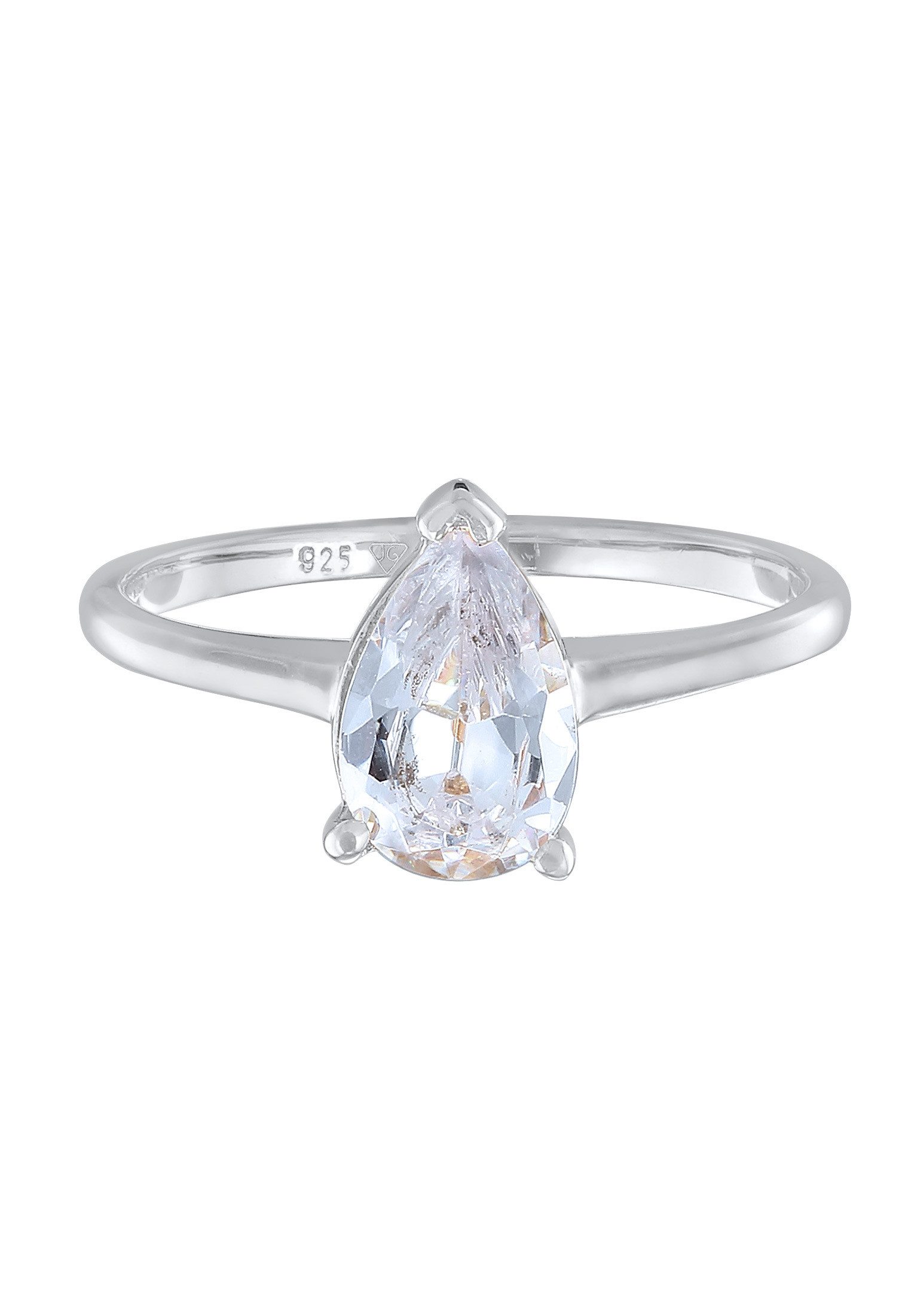 Elli Fingerring Solitär Zirkonia Tropfen 925 günstig online kaufen